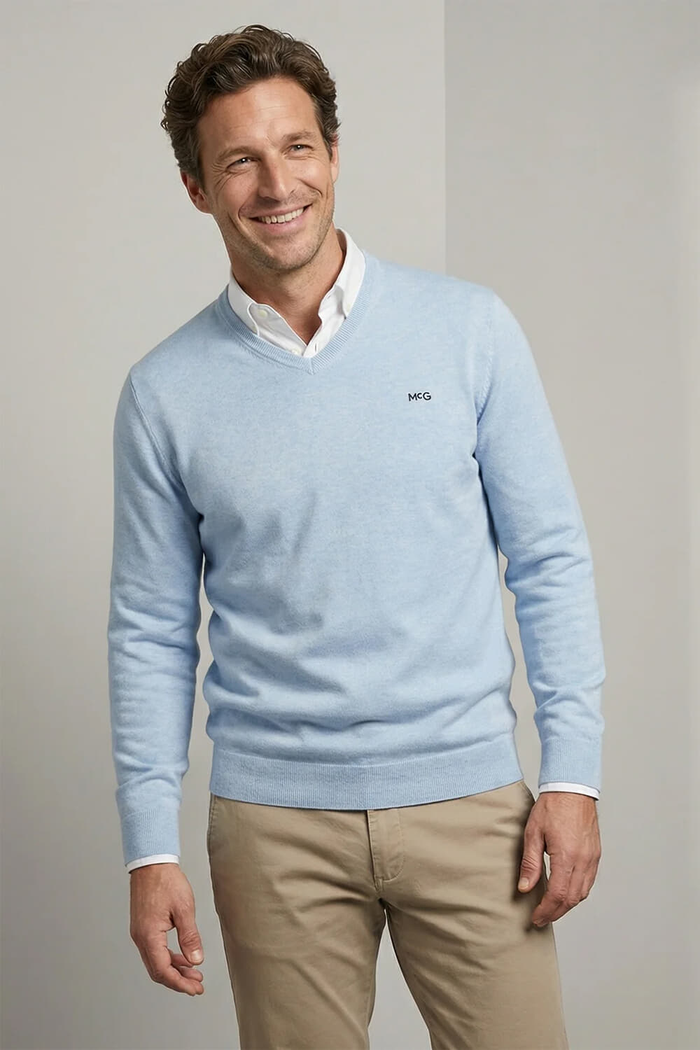 McGregor Trui v-neck Hemelsblauw