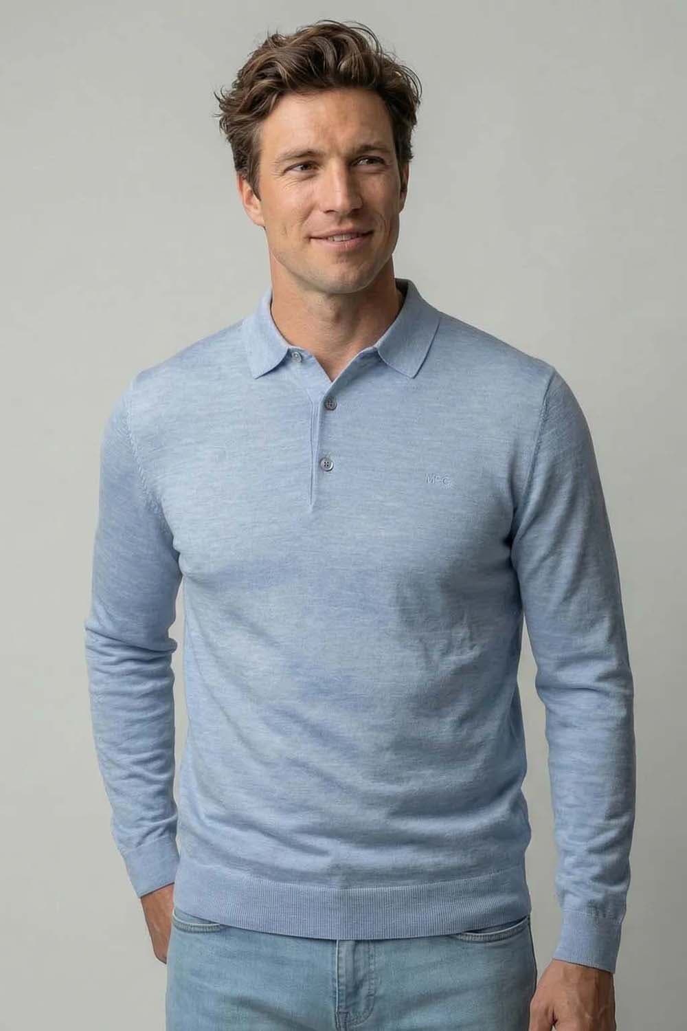 McGregor Polo Merino Blauw