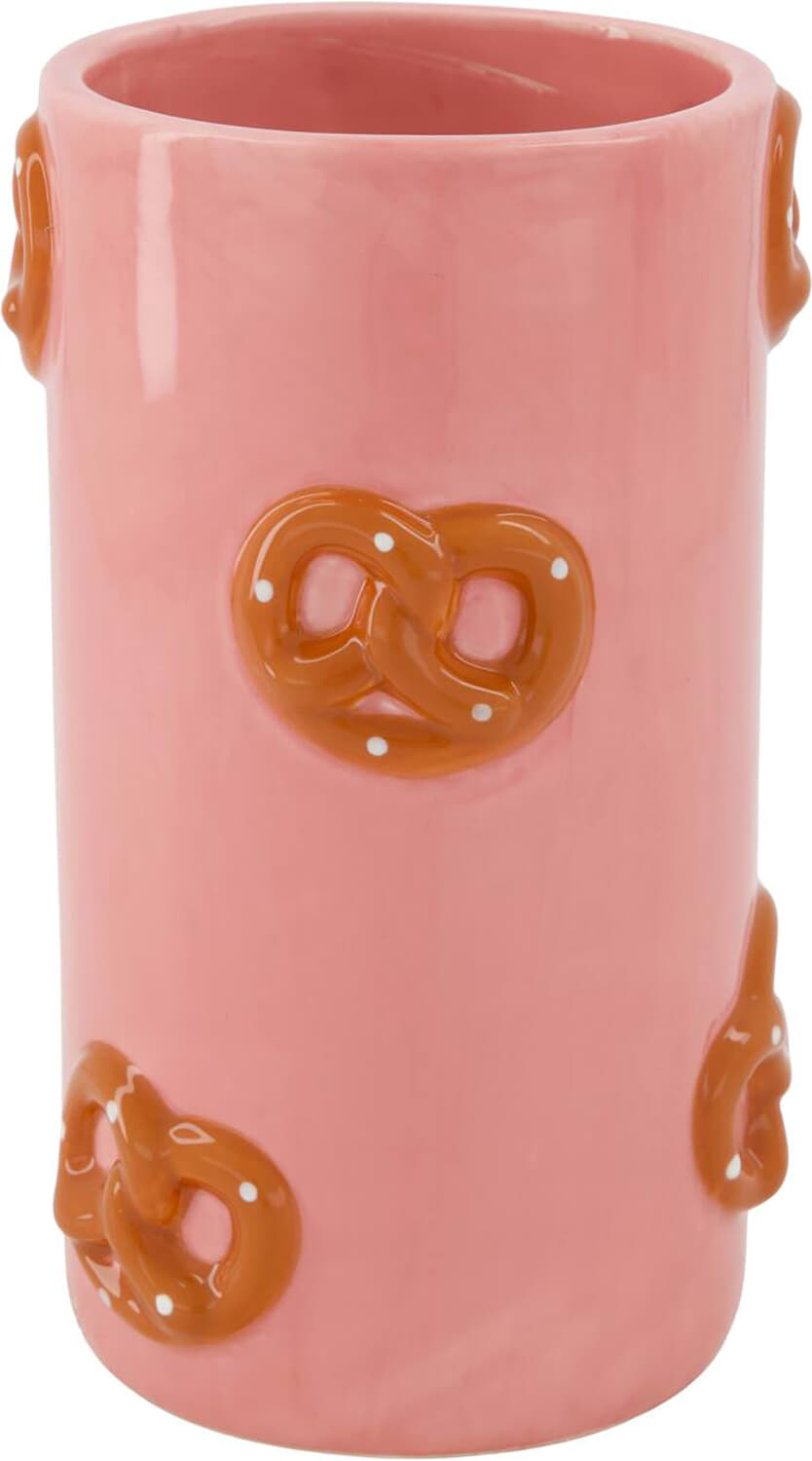 Bomont Collection Vase pretzel ceramic 10x10x17.3cm Roze