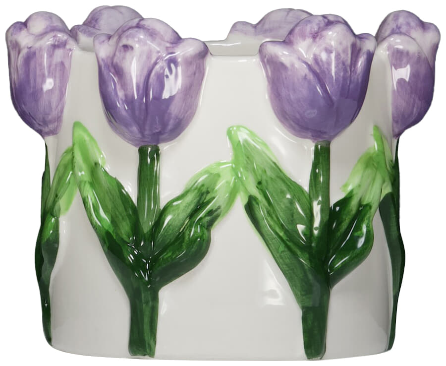Pot Tulip 13 x 17 cm Lila