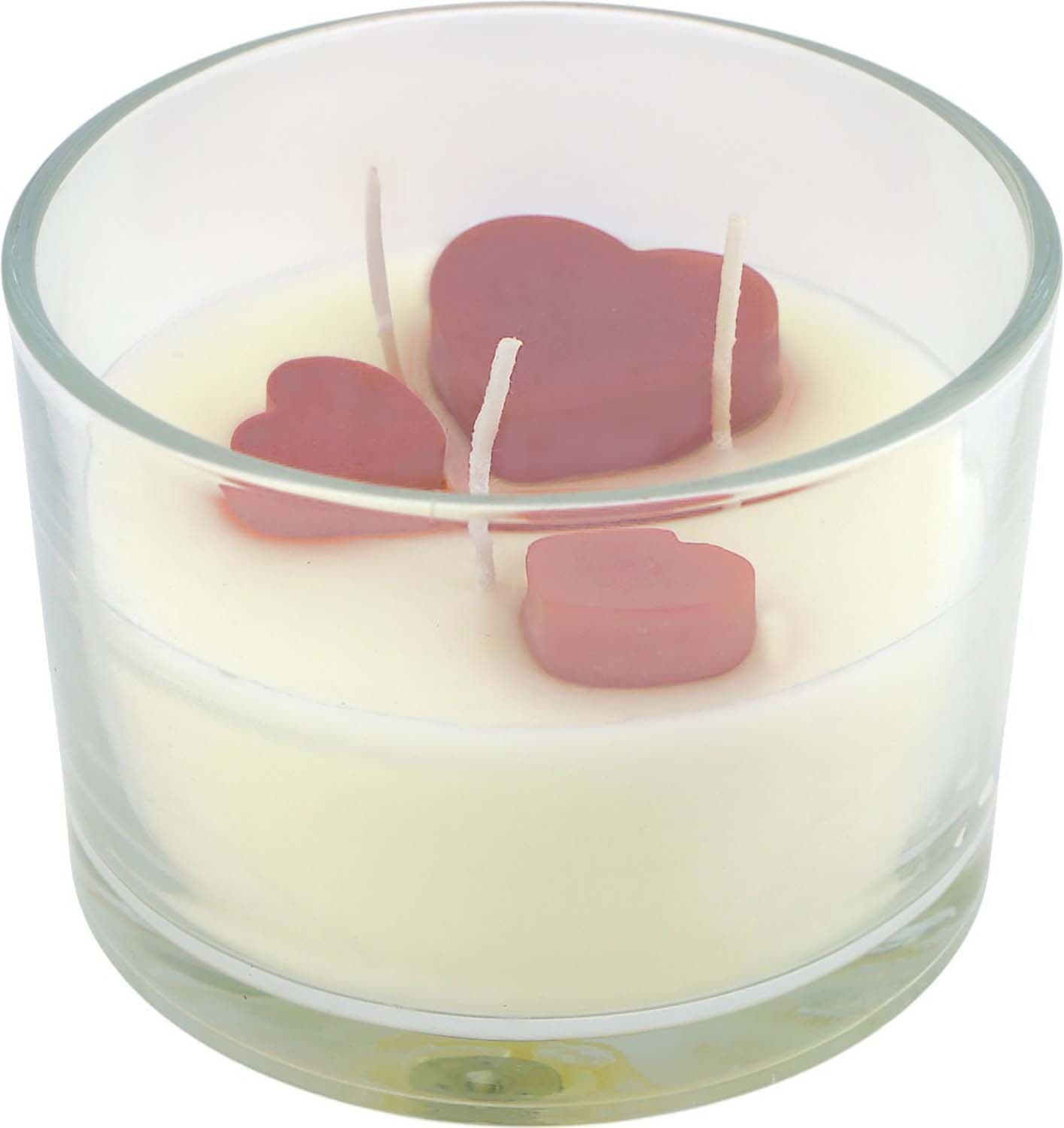 Bomont Collection Kaars Hearts 8 x 11 x 11 Cm Paars