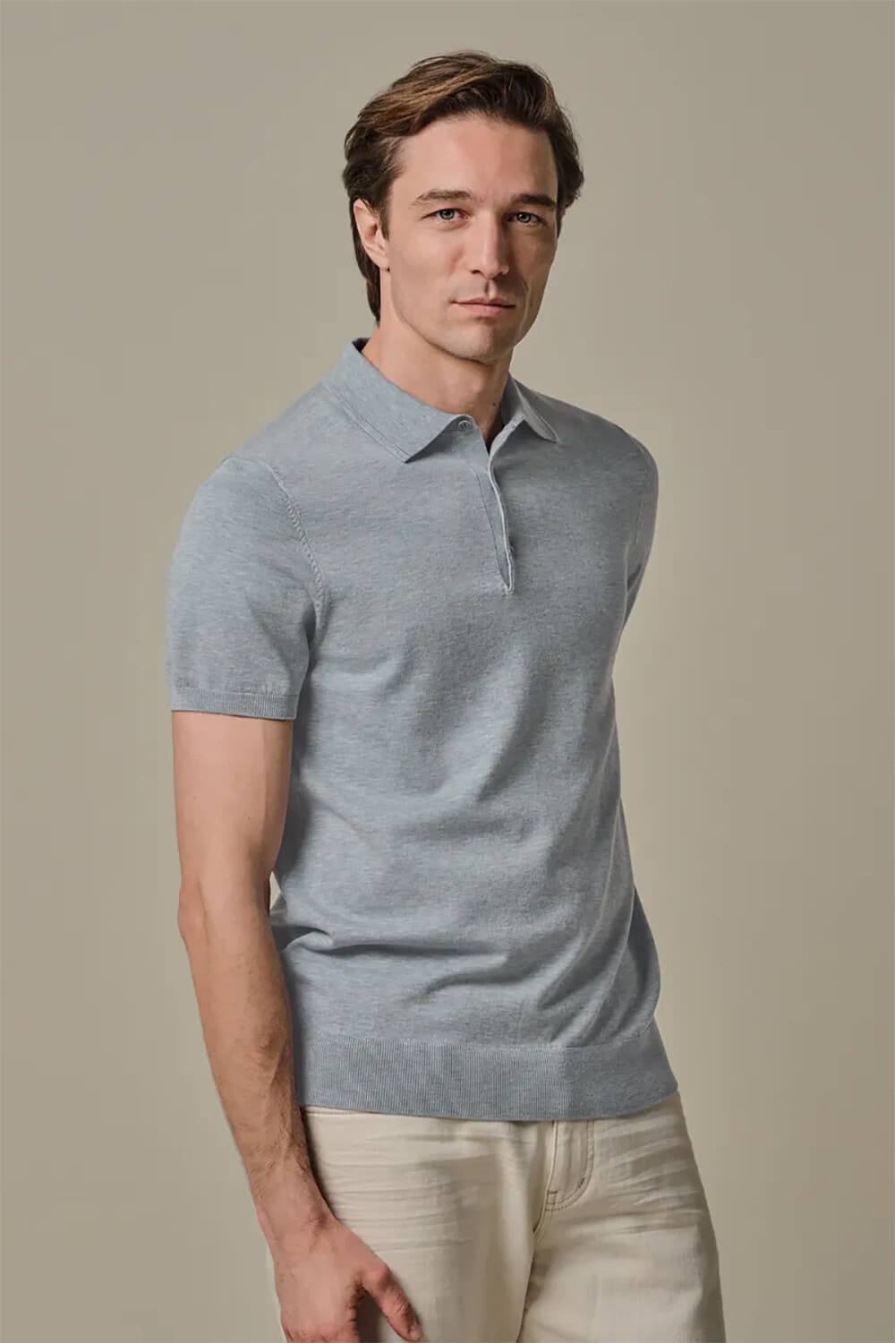 Profuomo Polo Luxury Basic Blauw