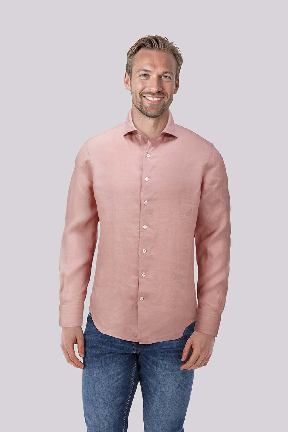 Profuomo Overhemd Cutaway Roze