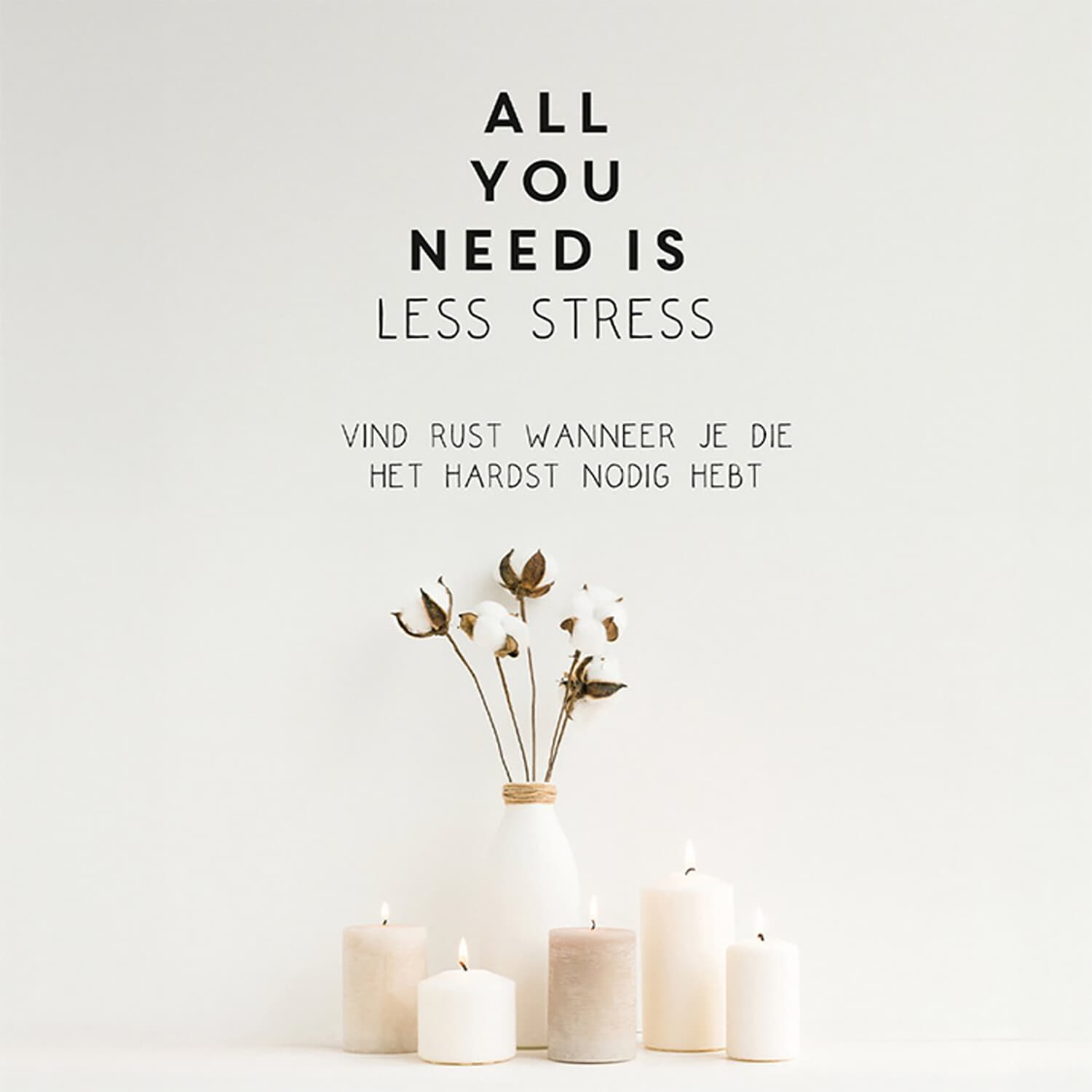 Bomont Collection Boek "All you need is less stress" 17cm x 20 cm  Multi