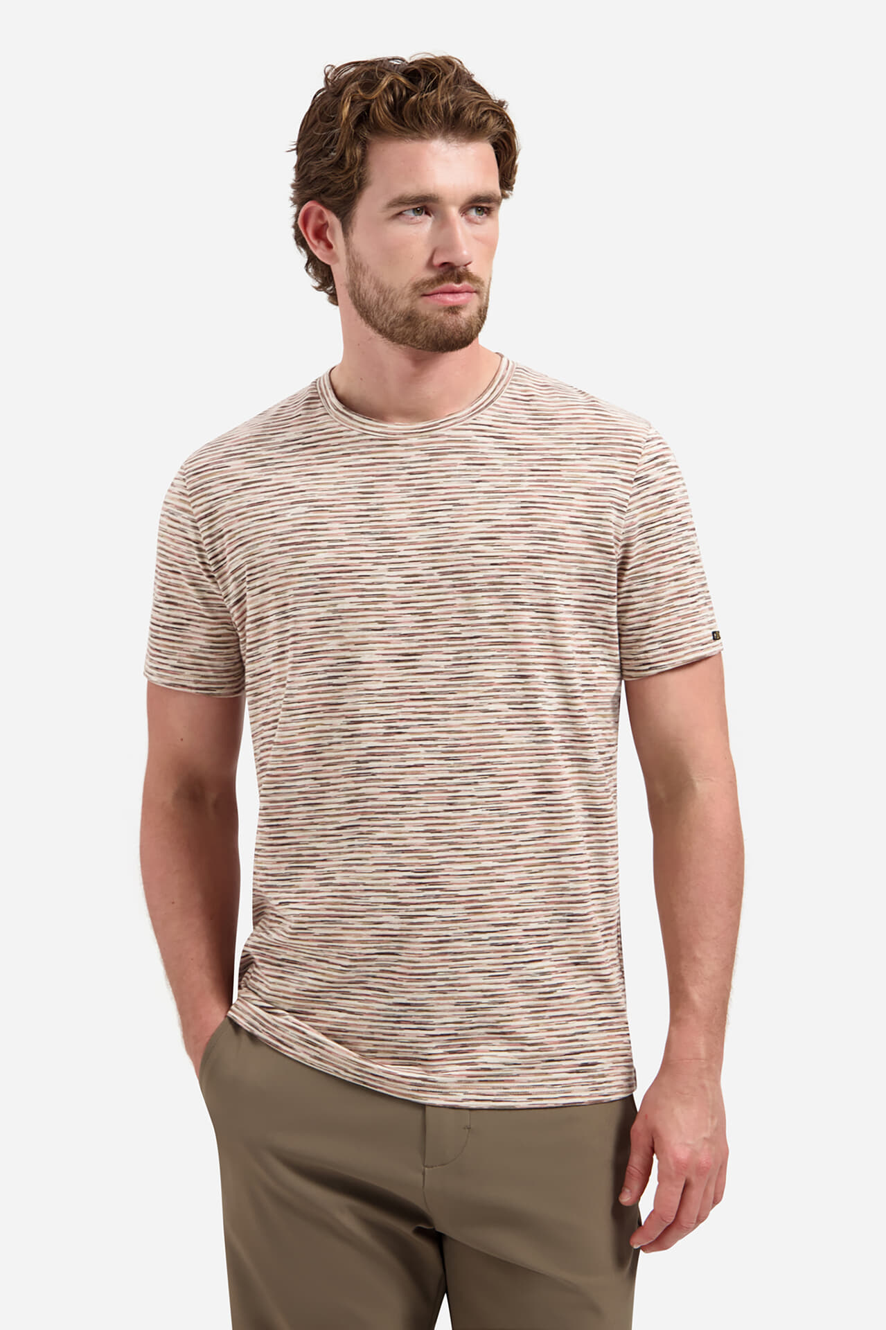 No Excess T-Shirt Crewneck Space Dye Grijs