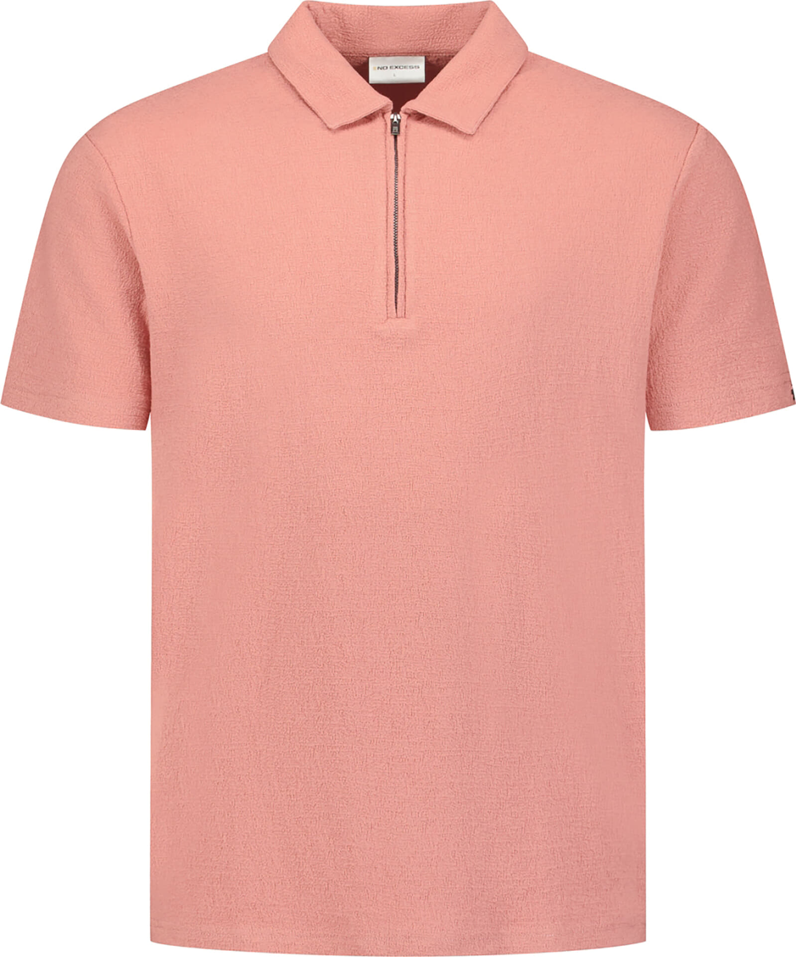 No Excess Polo Zipper Koraal