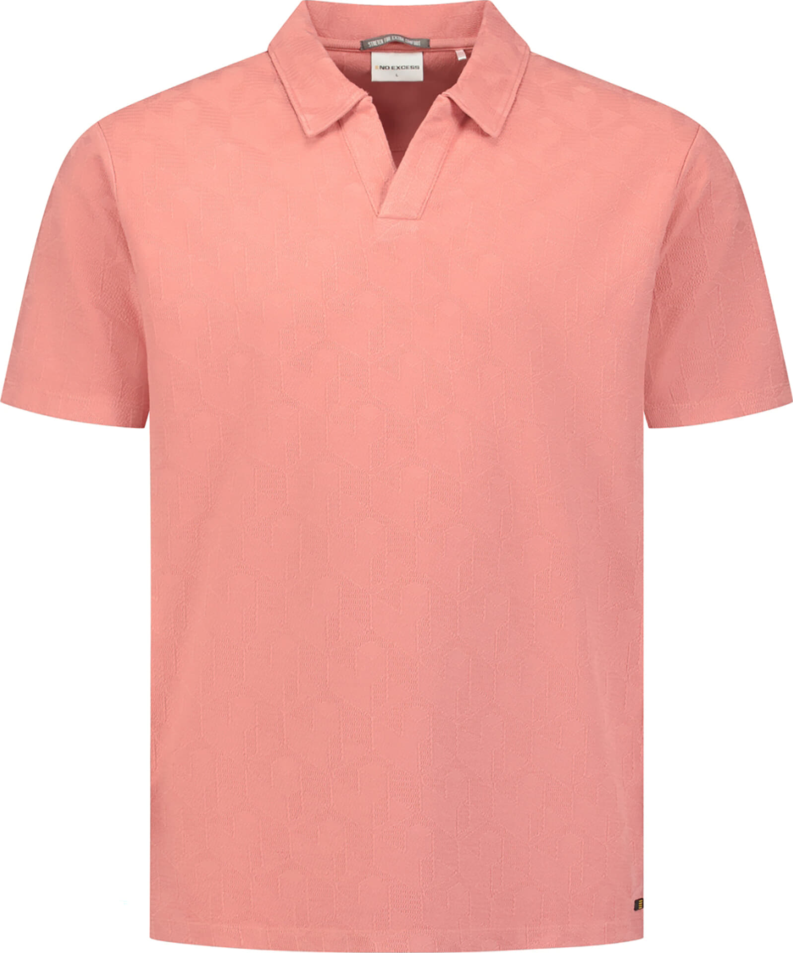 No Excess Polo Jacquard Koraal