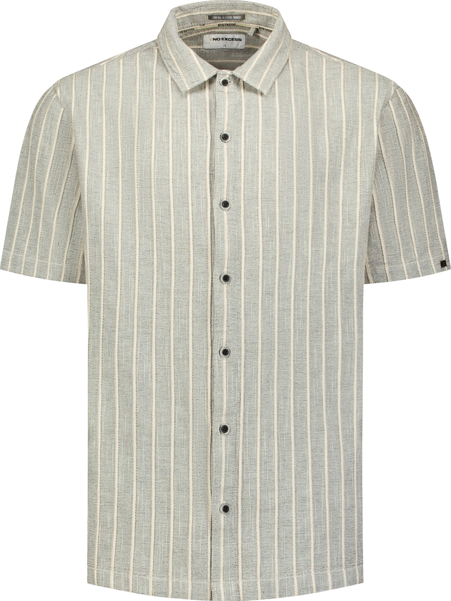 No Excess Overhemd Fancy Striped Kaki