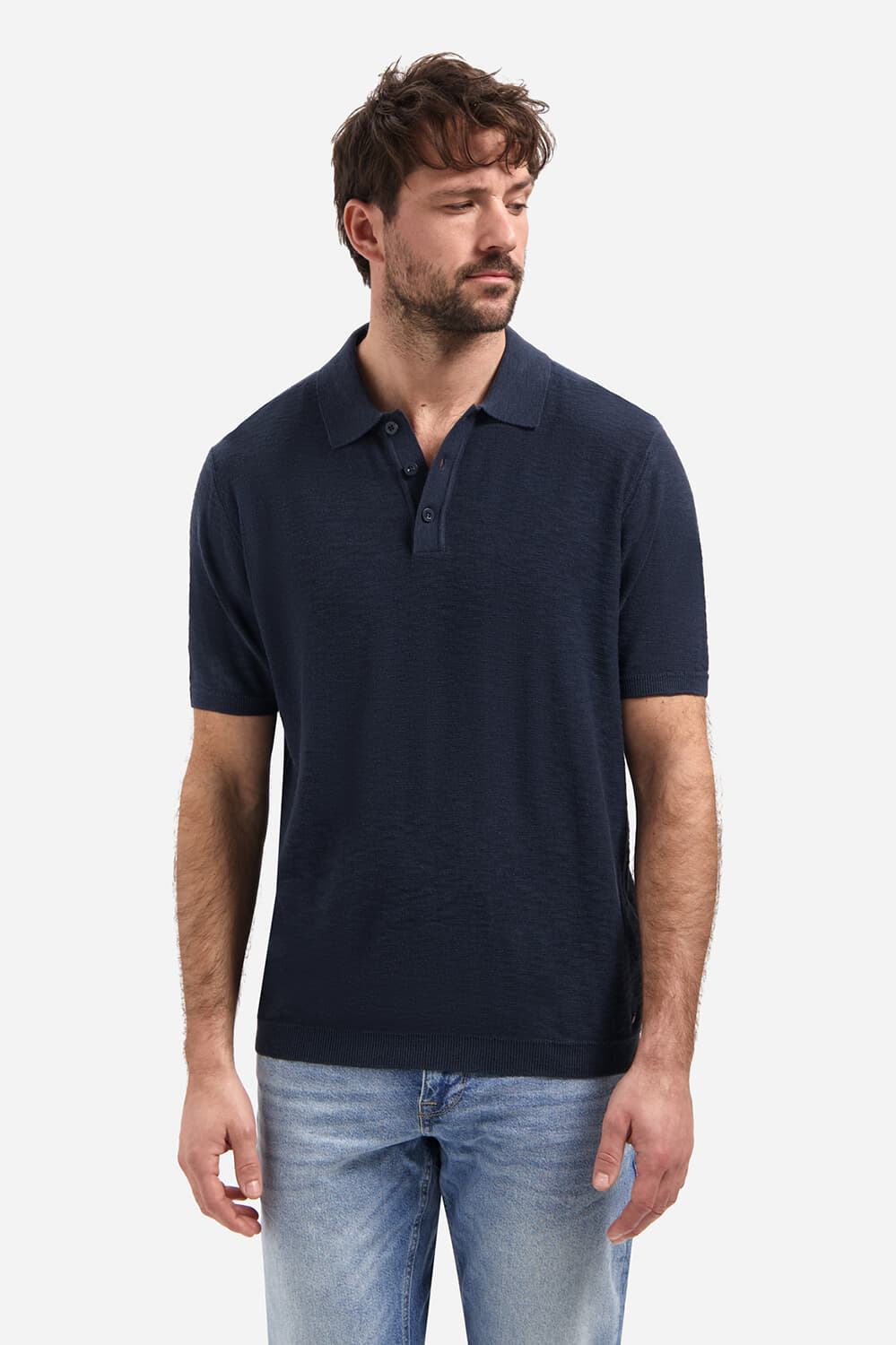 No Excess Polo Slub Navy
