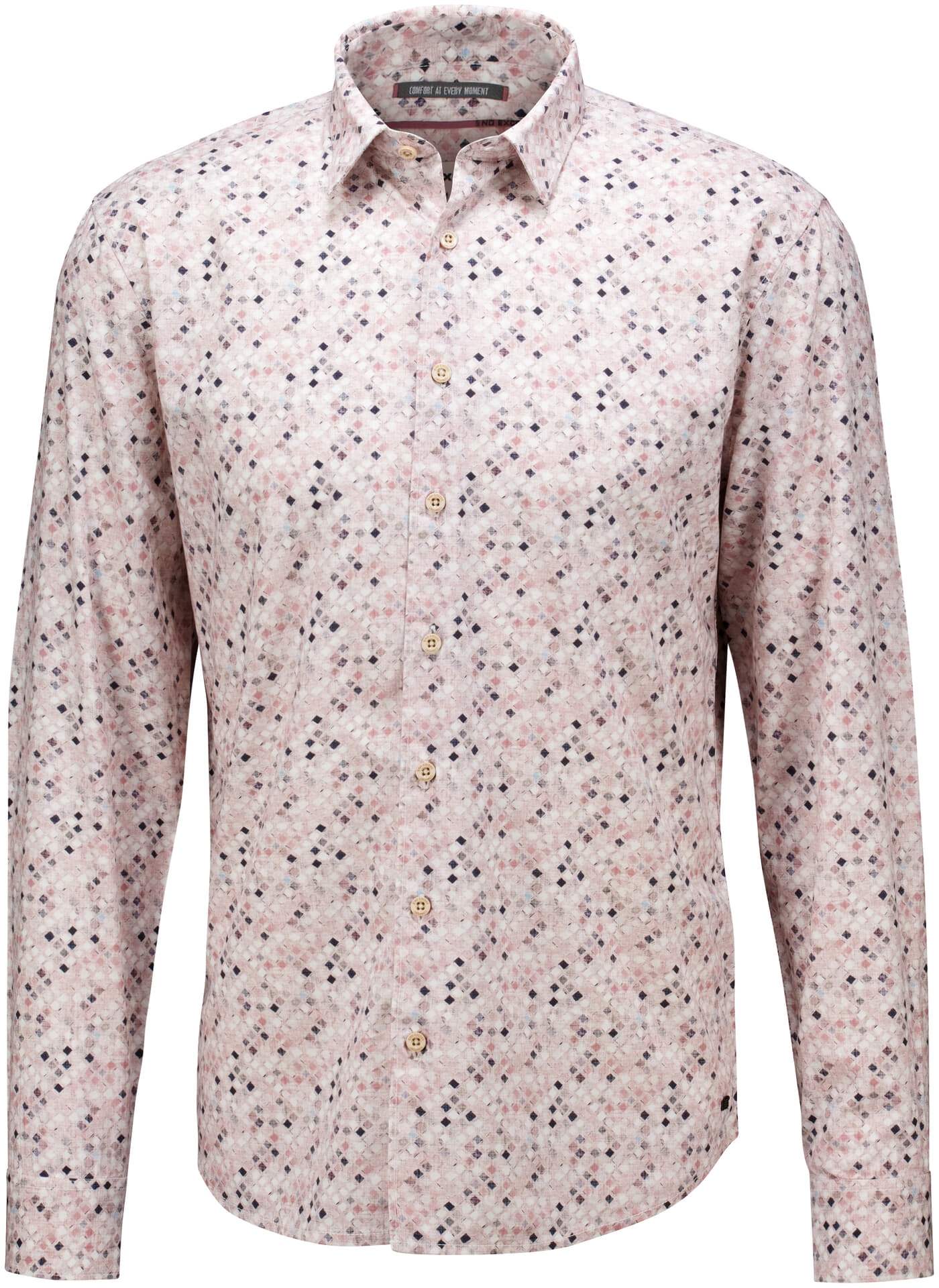 No Excess Overhemd Allover Print Paars