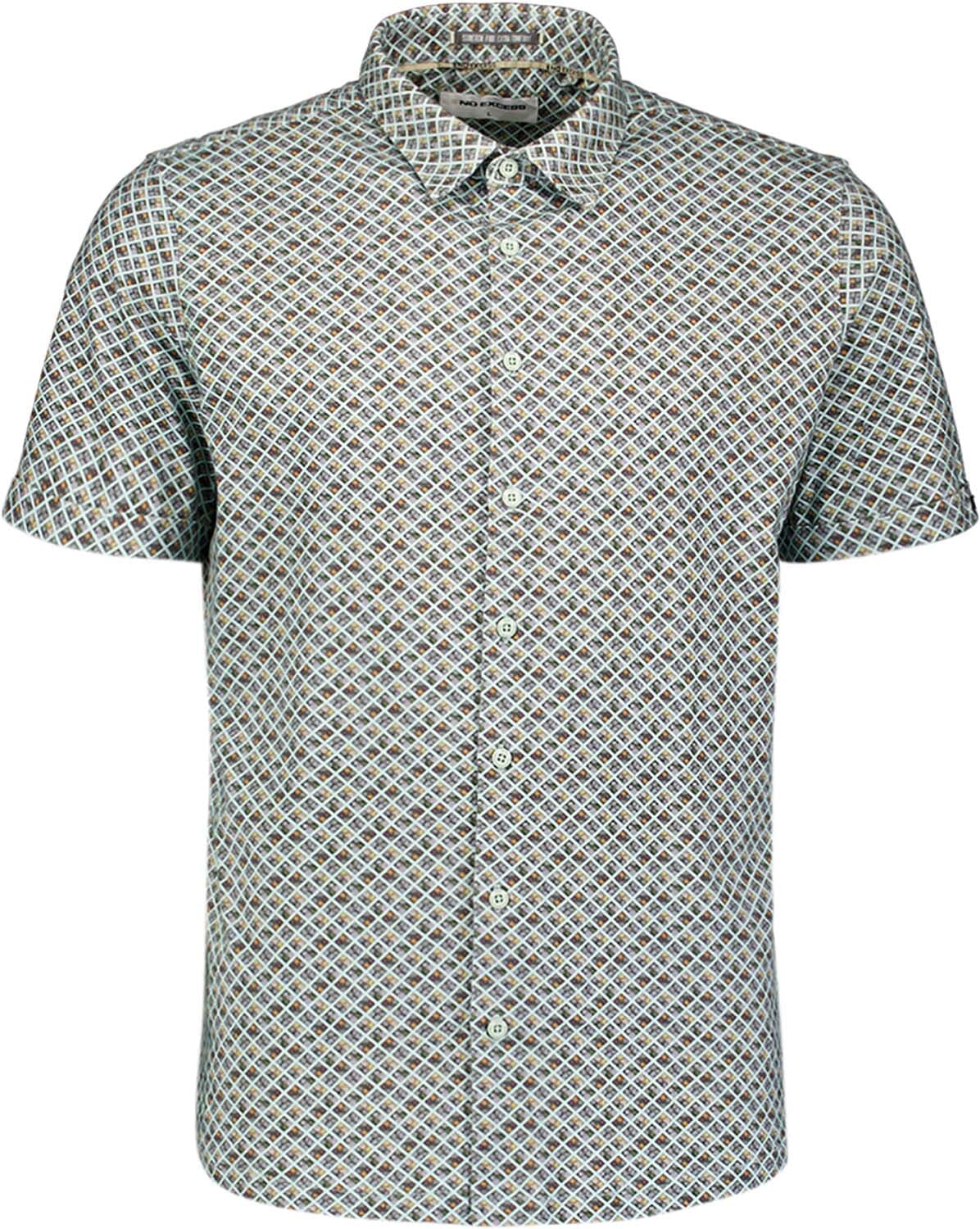 No Excess Overhemd Jersey Allover Print Groen