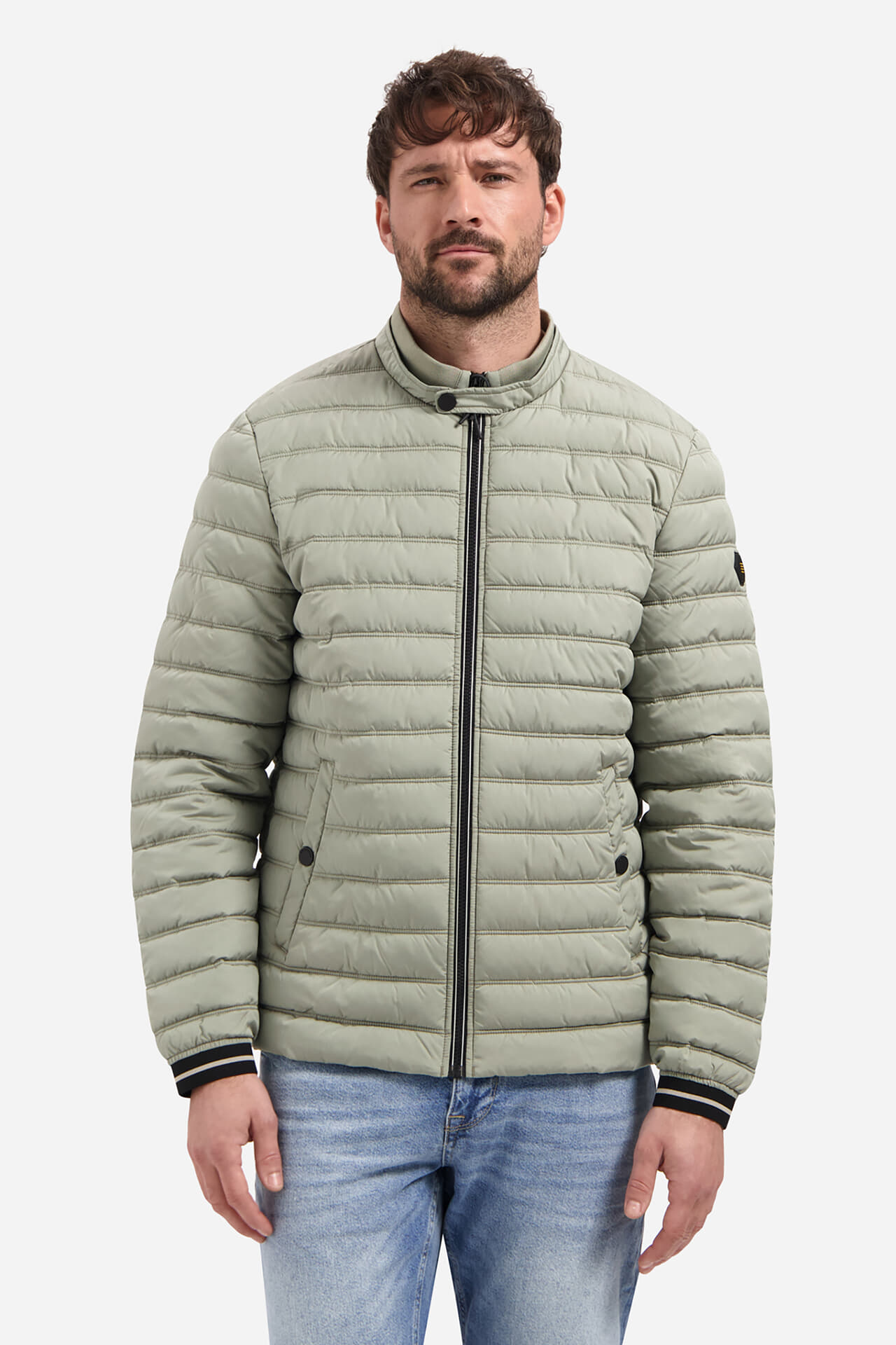 No Excess Gewatteerde Jas Kort Army