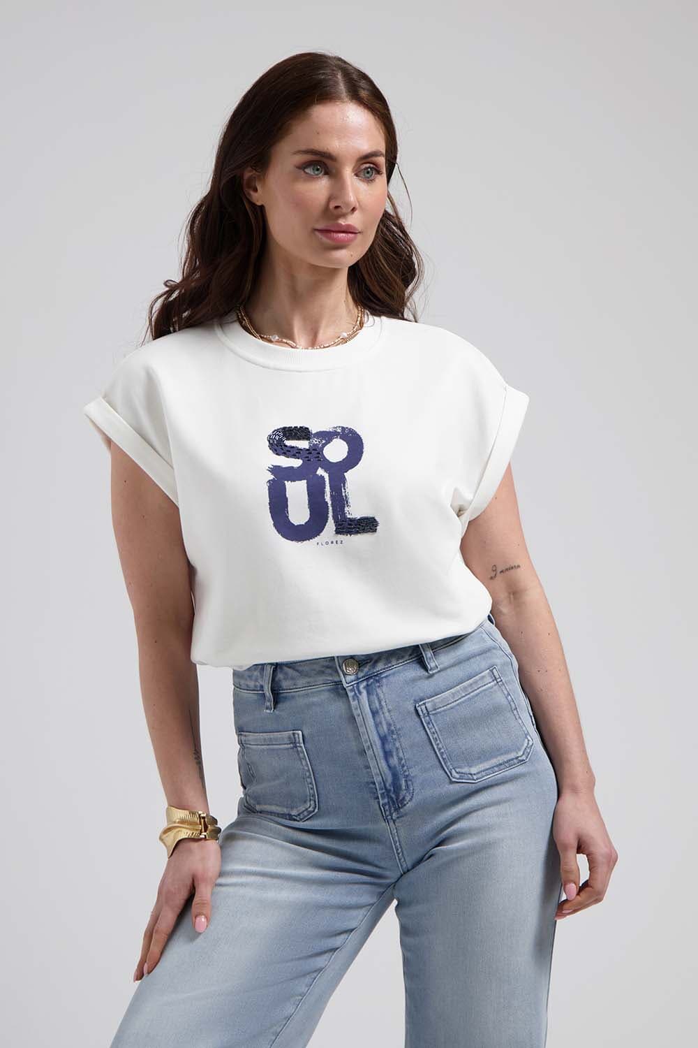 Florez T-shirt Bella  Off White