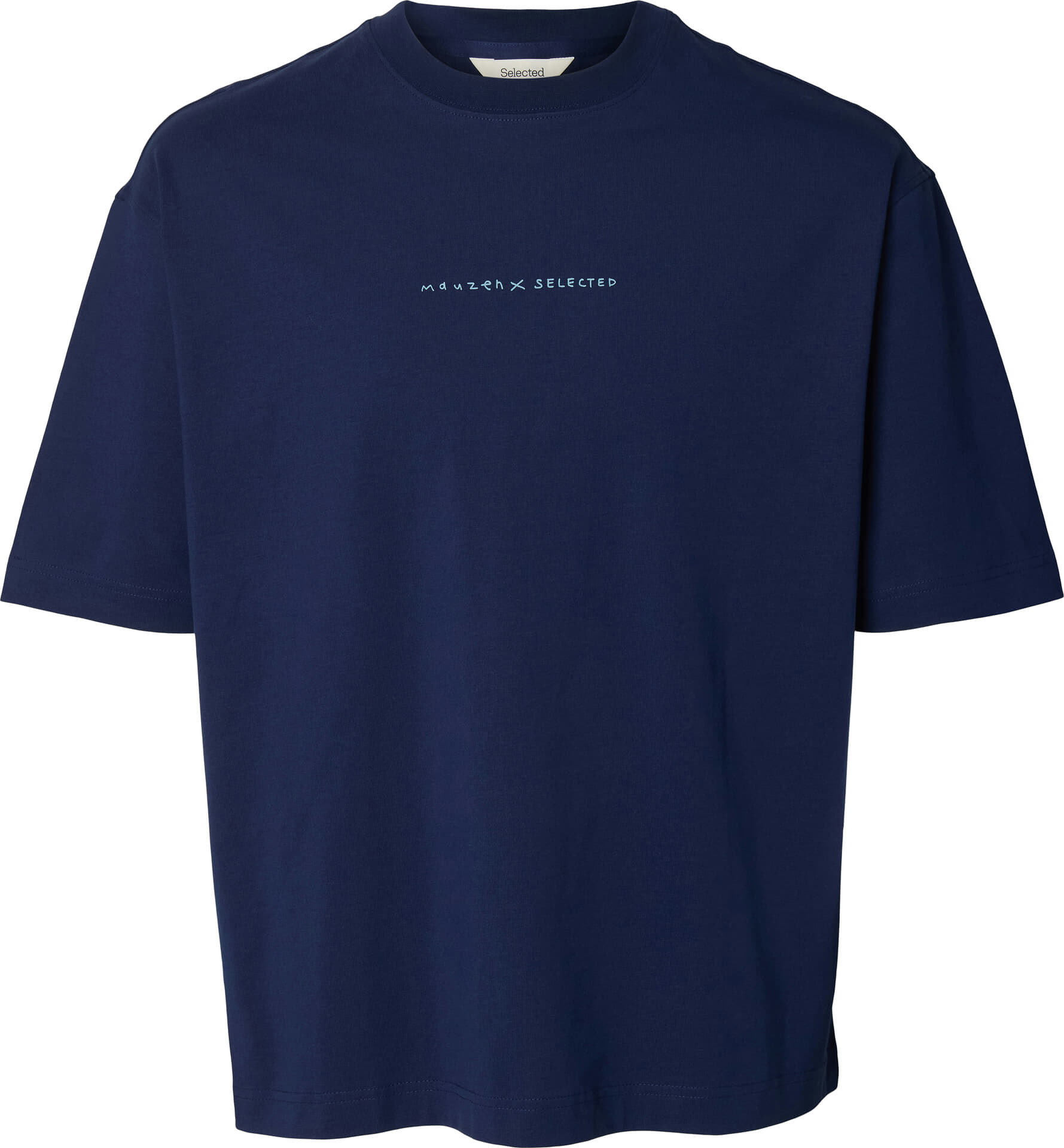 Selected Homme T-shirt Norman Relaxed fit Blauw