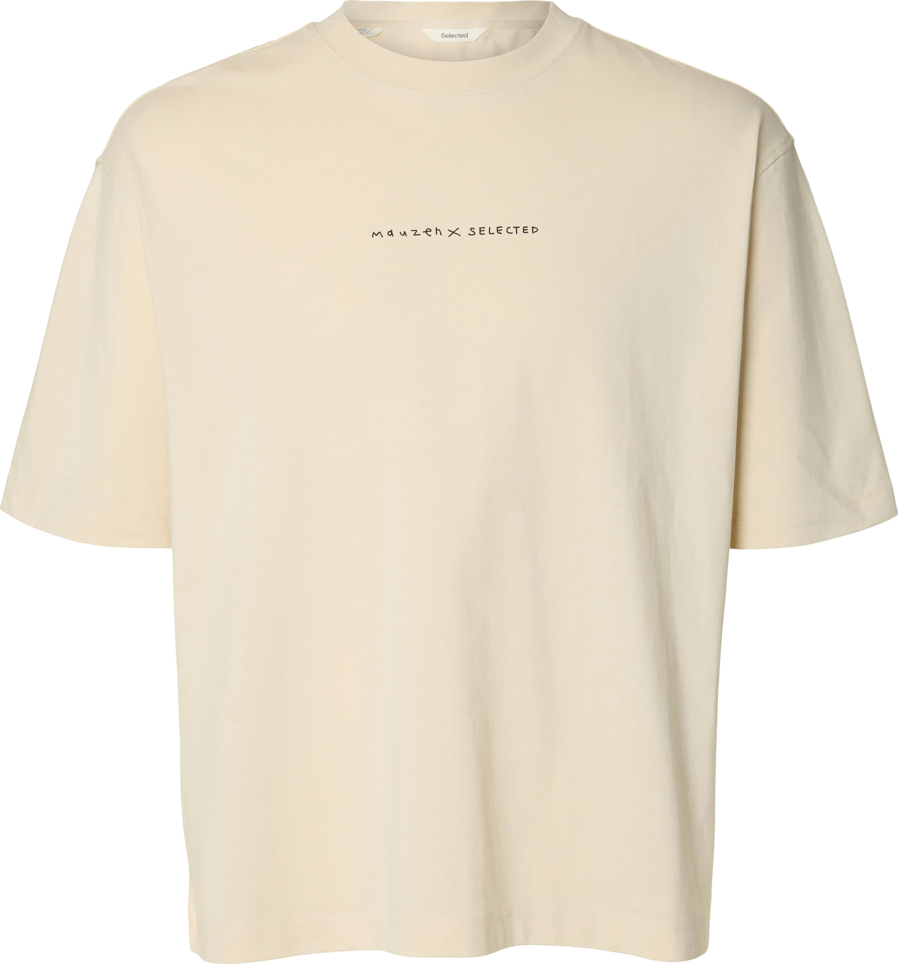 Selected Homme T-shirt Norman Relaxed fit Off White