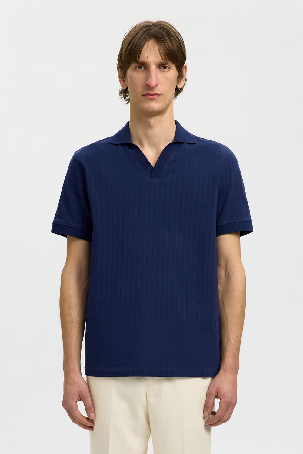 Selected Homme Polo Milan Blauw