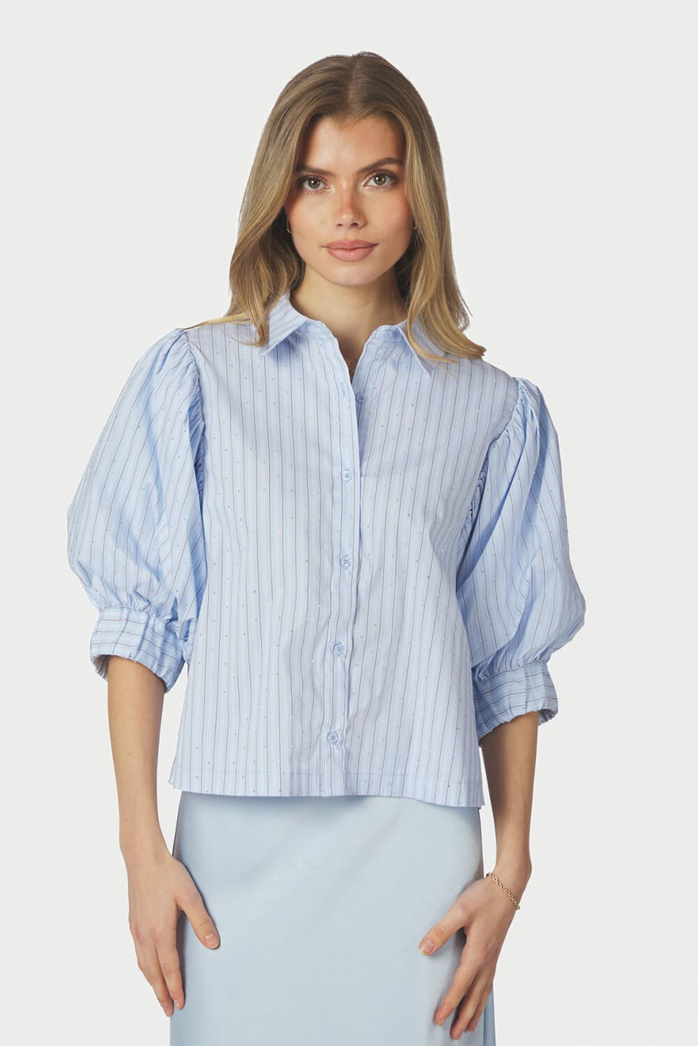 Neo Noir Blouse Etta Stripe Blauw