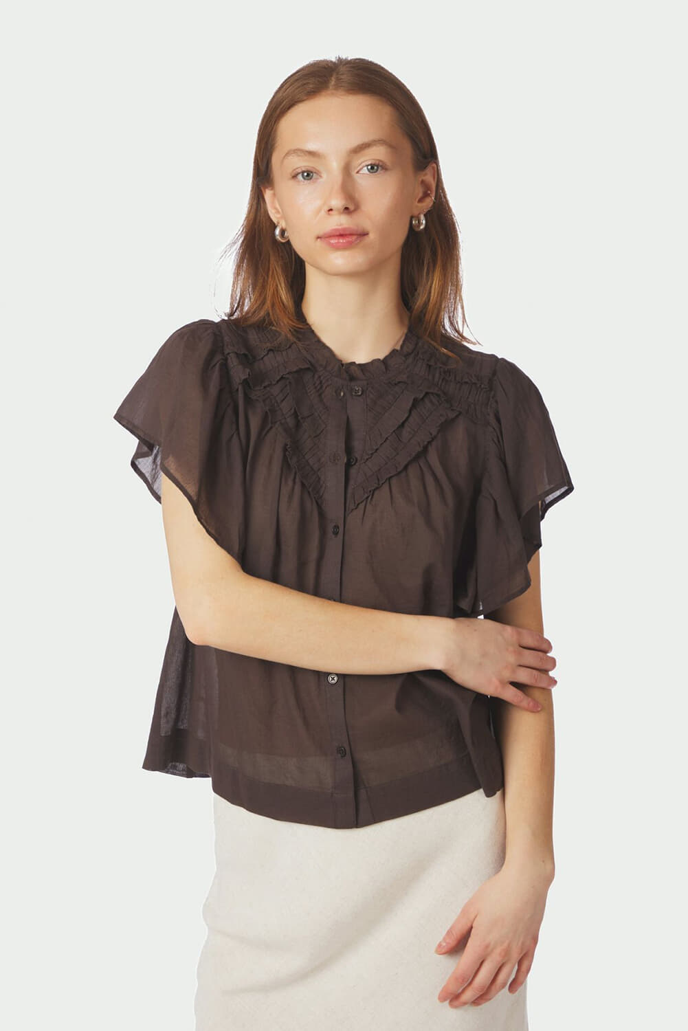 Neo Noir Blouse Vinsa Bruin