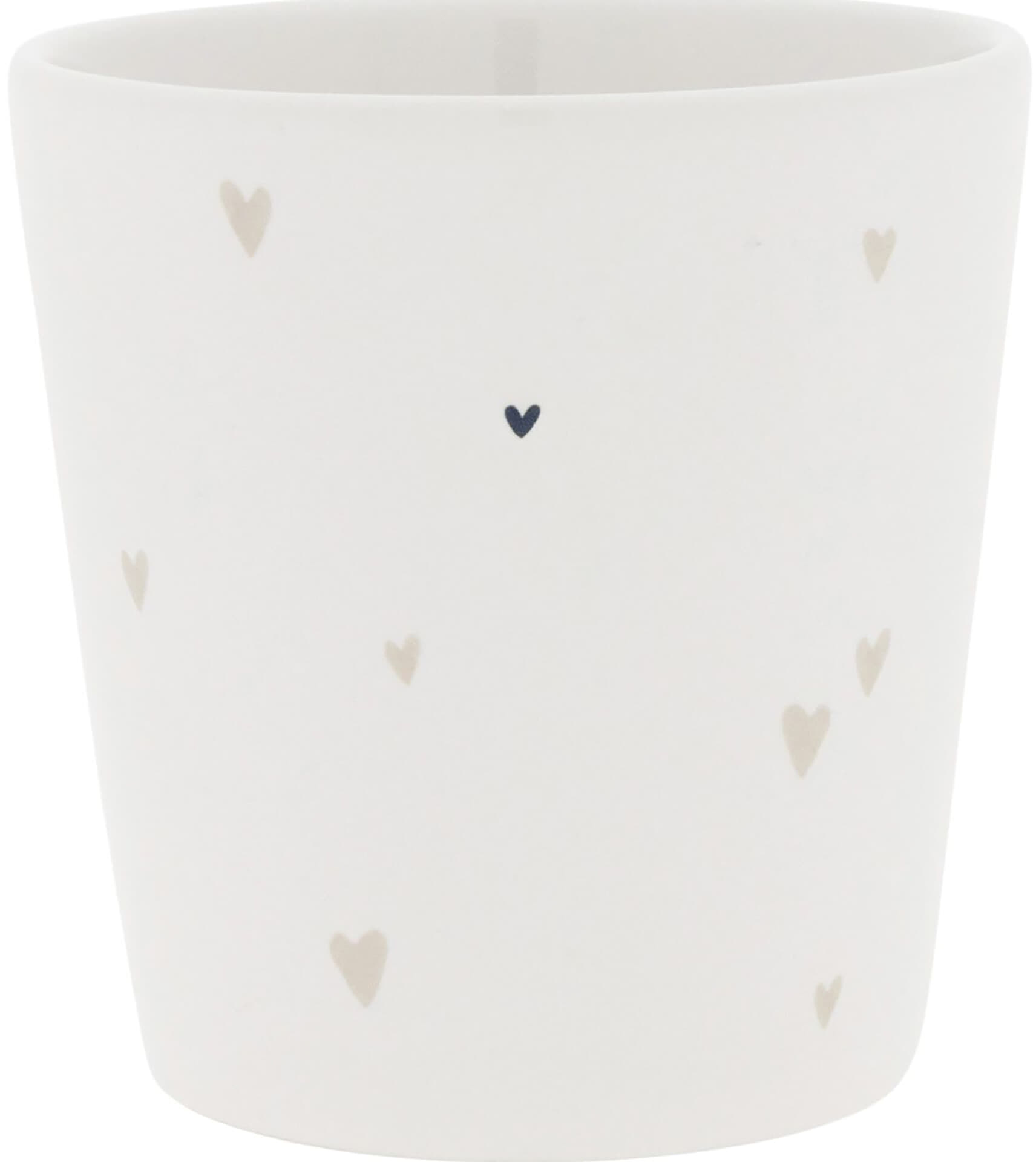Bastion Collections Cup Hearts 9x9x7.5cm Wit