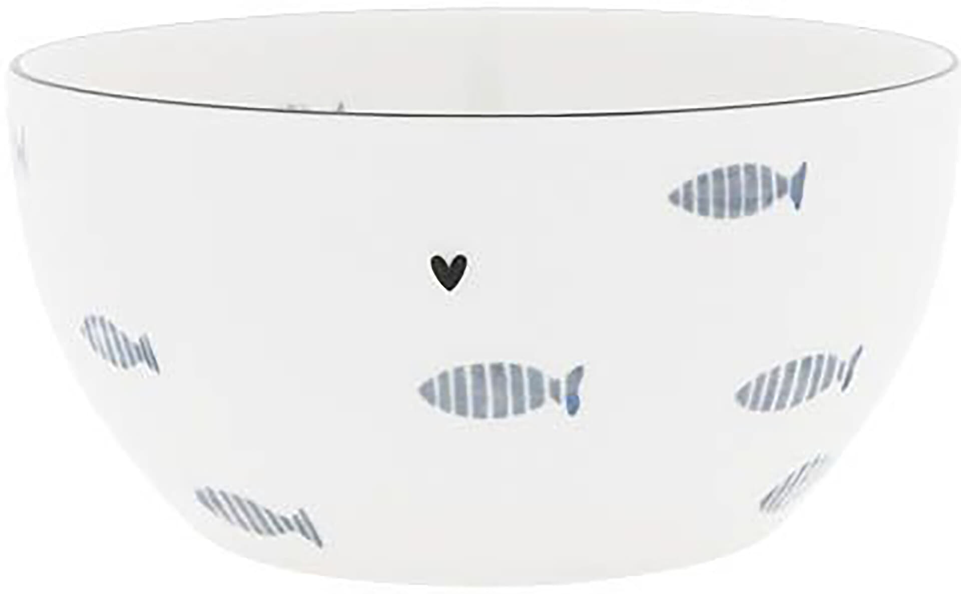 Bastion Collections Schaal Fish 14x7cm Blauw