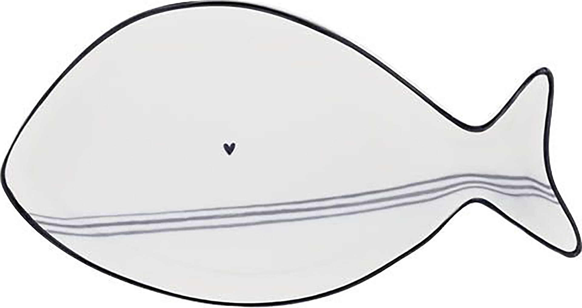 Bastion Collections Bord Fish Stripes 18x10x2cm Blauw