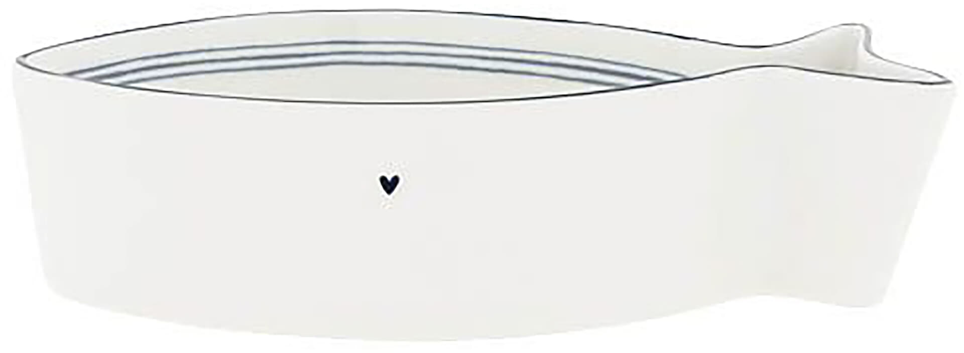 Bastion Collections Schaal Fish Stripes 18x10x5cm Blauw