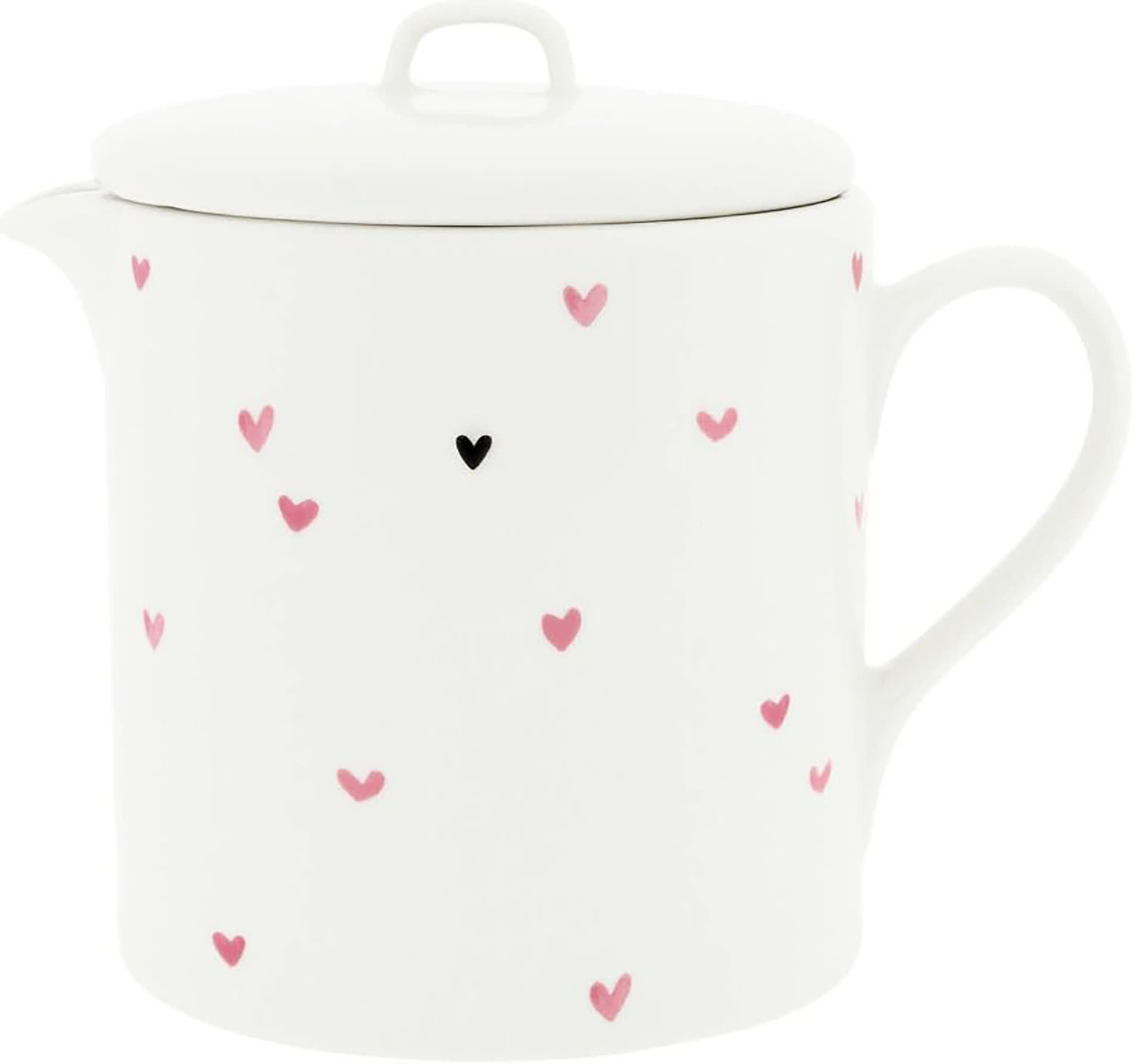 Bastion Collections Theepot Little Hearts 16x12cm Roze