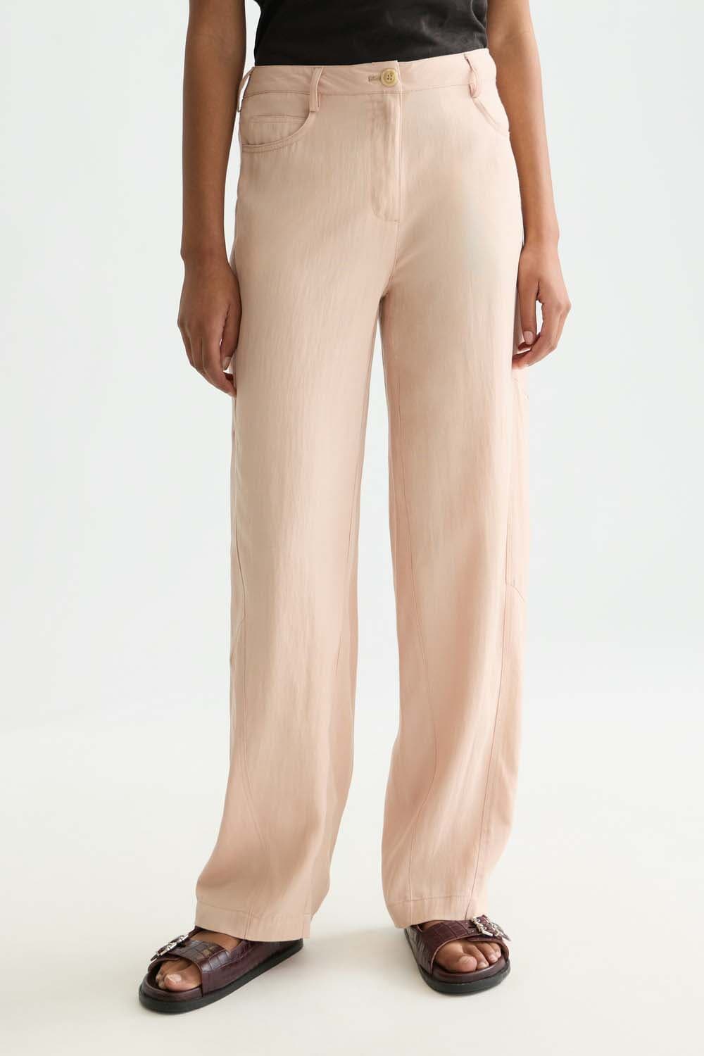 Scotch & Soda Pantalon Lotus met barrel-pijpen high-rise Roze