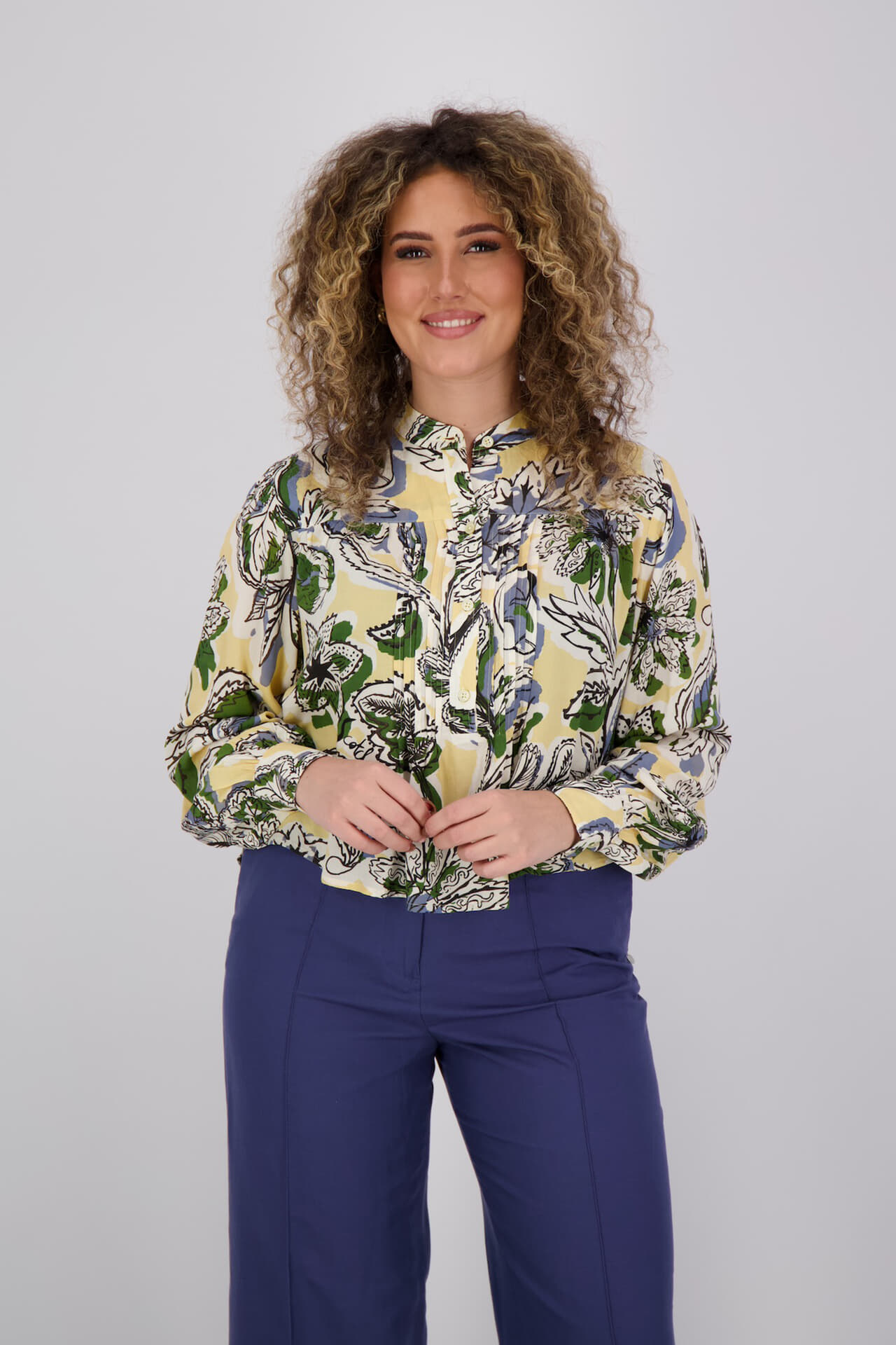 Scotch & Soda Blouse Pin Tuck Blauw
