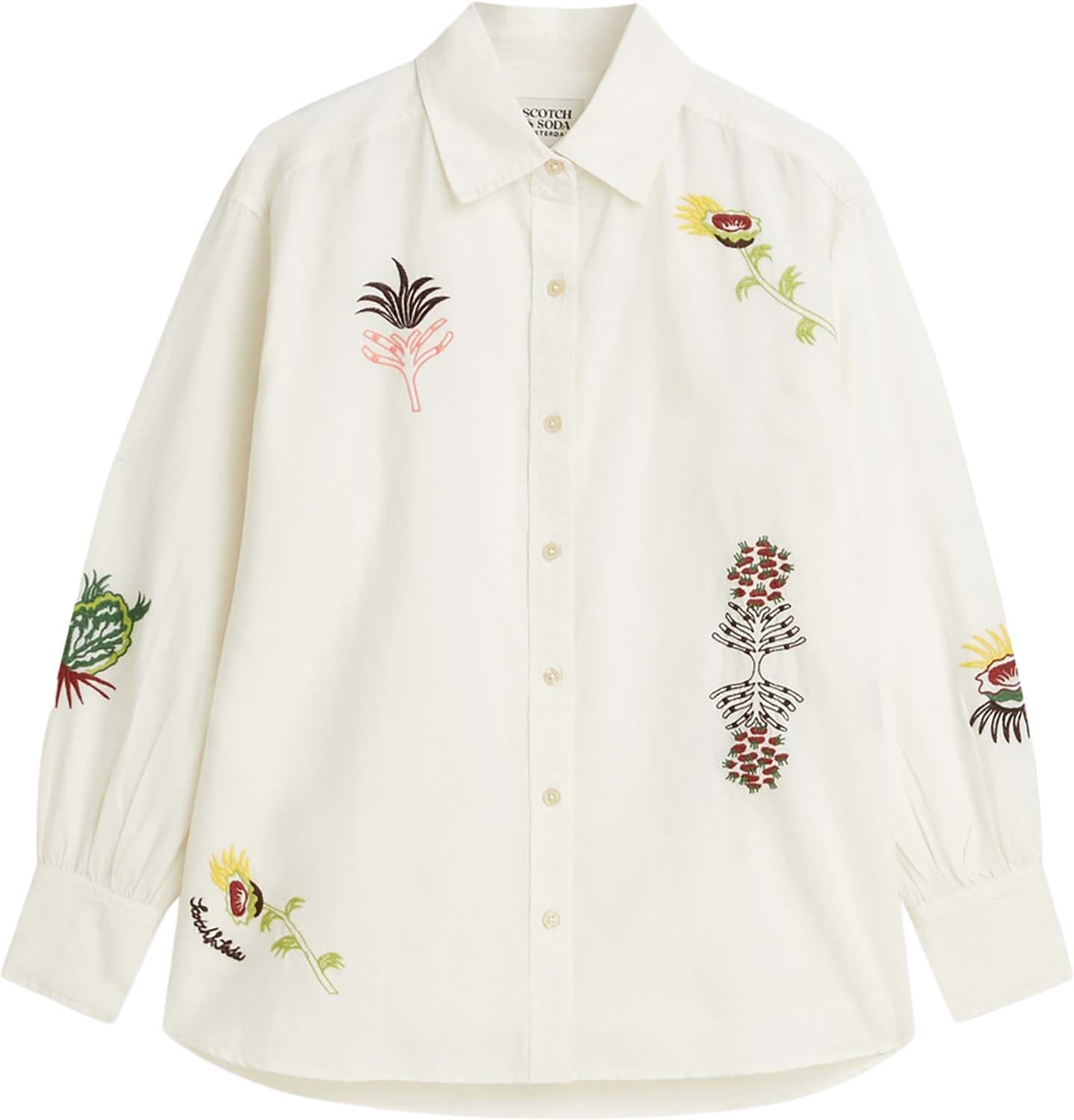 Scotch & Soda Blouse Girlfriend Embroidered Crème