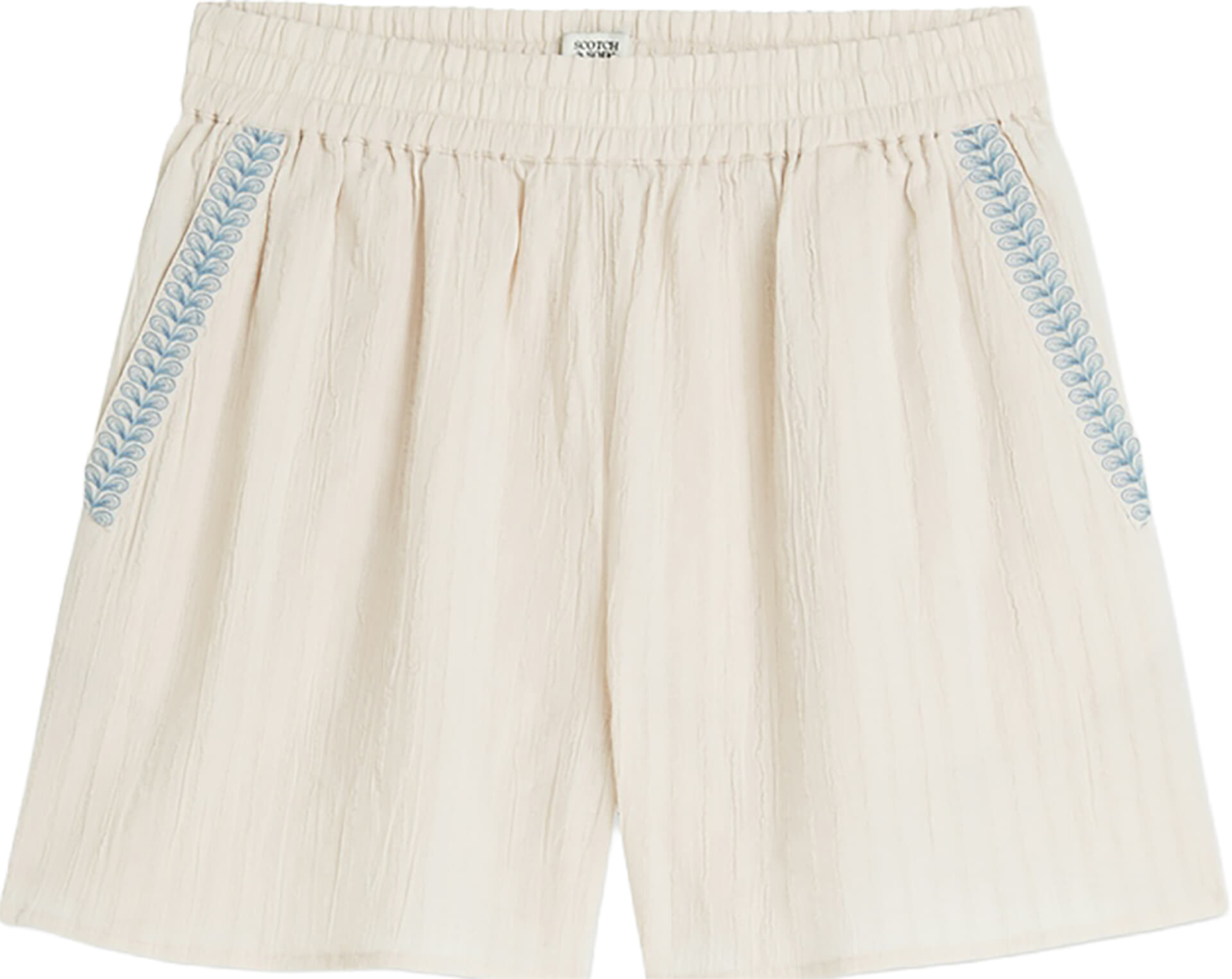 Scotch & Soda Short Embroidered  Off White