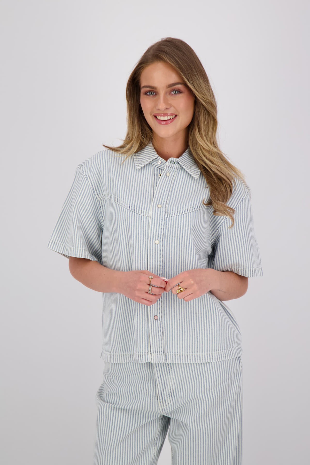 Scotch & Soda Top Denim Blauw