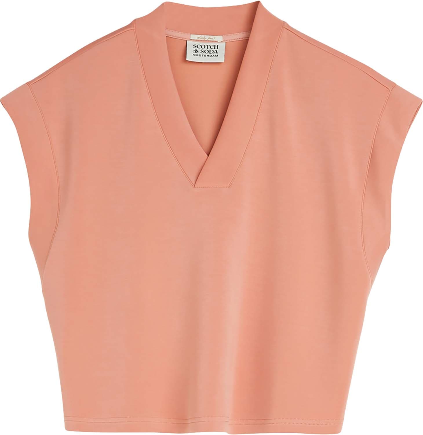 Scotch & Soda Sweater V-neck Tencel Roze