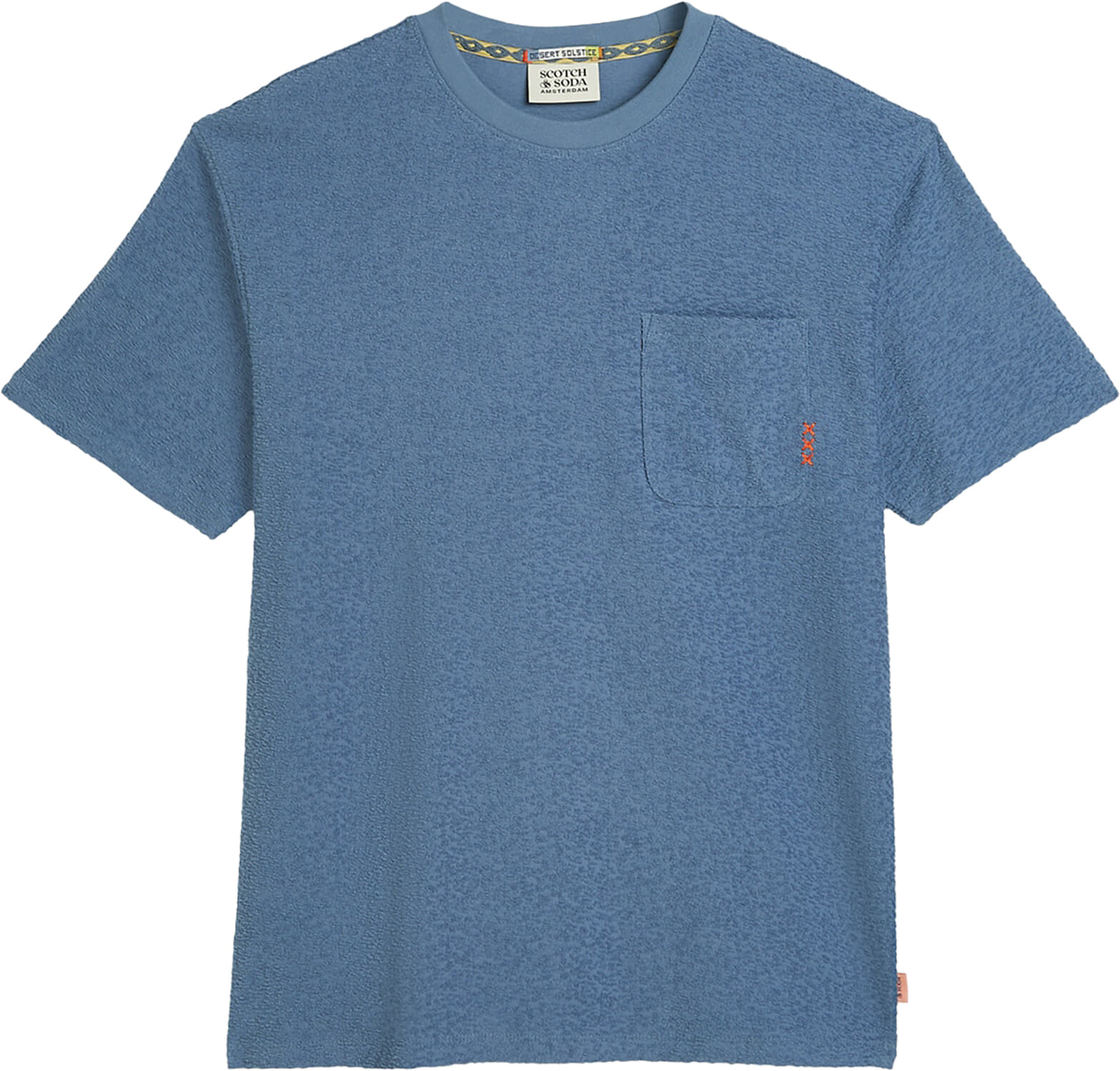 Scotch & Soda T-shirt Jacquard Towelling relaxed fit Indigo