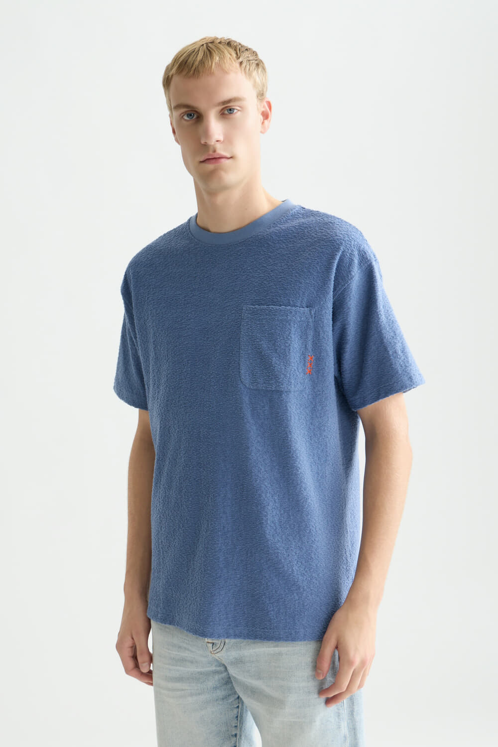 Scotch & Soda T-shirt Jacquard Towelling relaxed fit Indigo