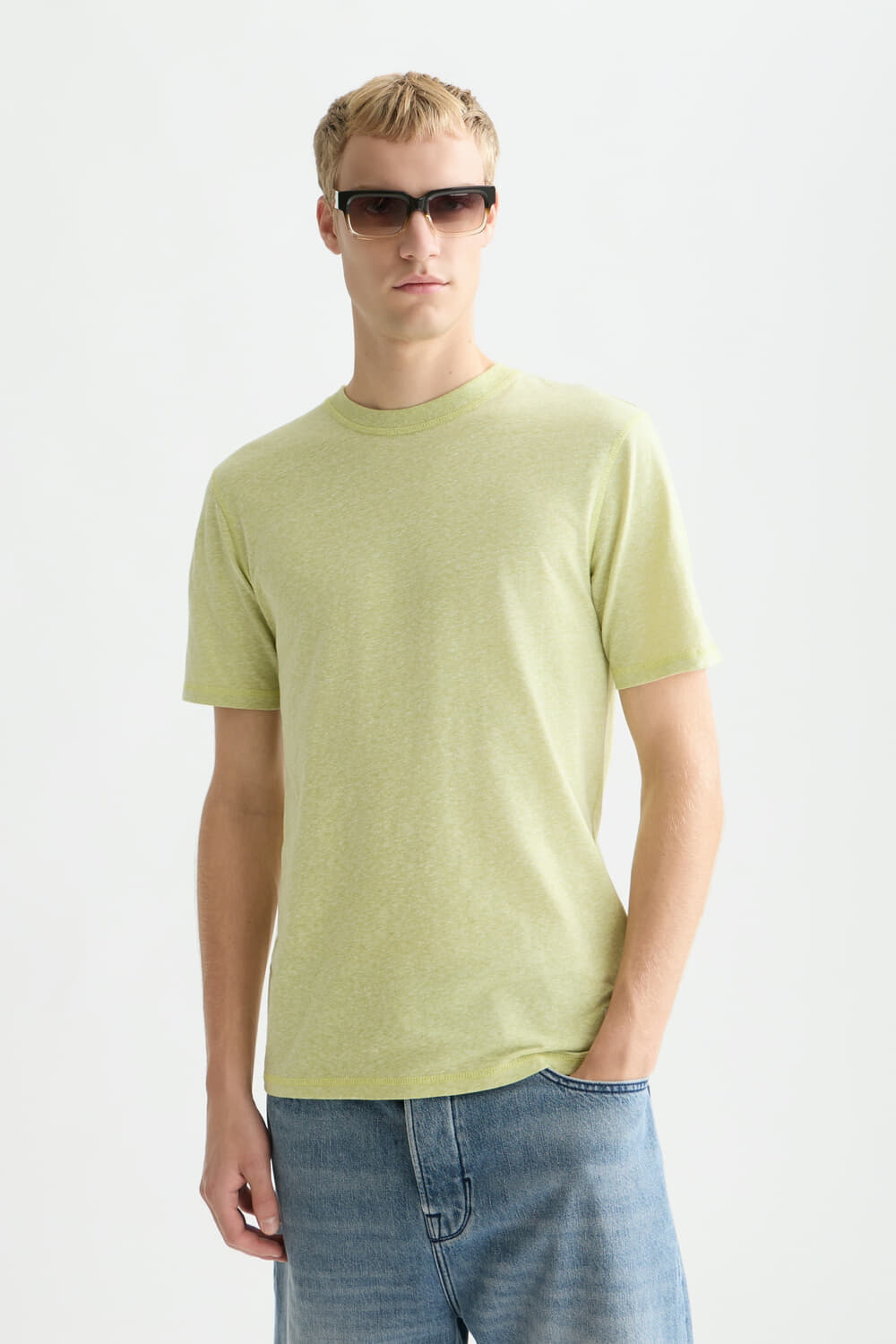 Scotch & Soda T-shirt Melange Regular fit Groen