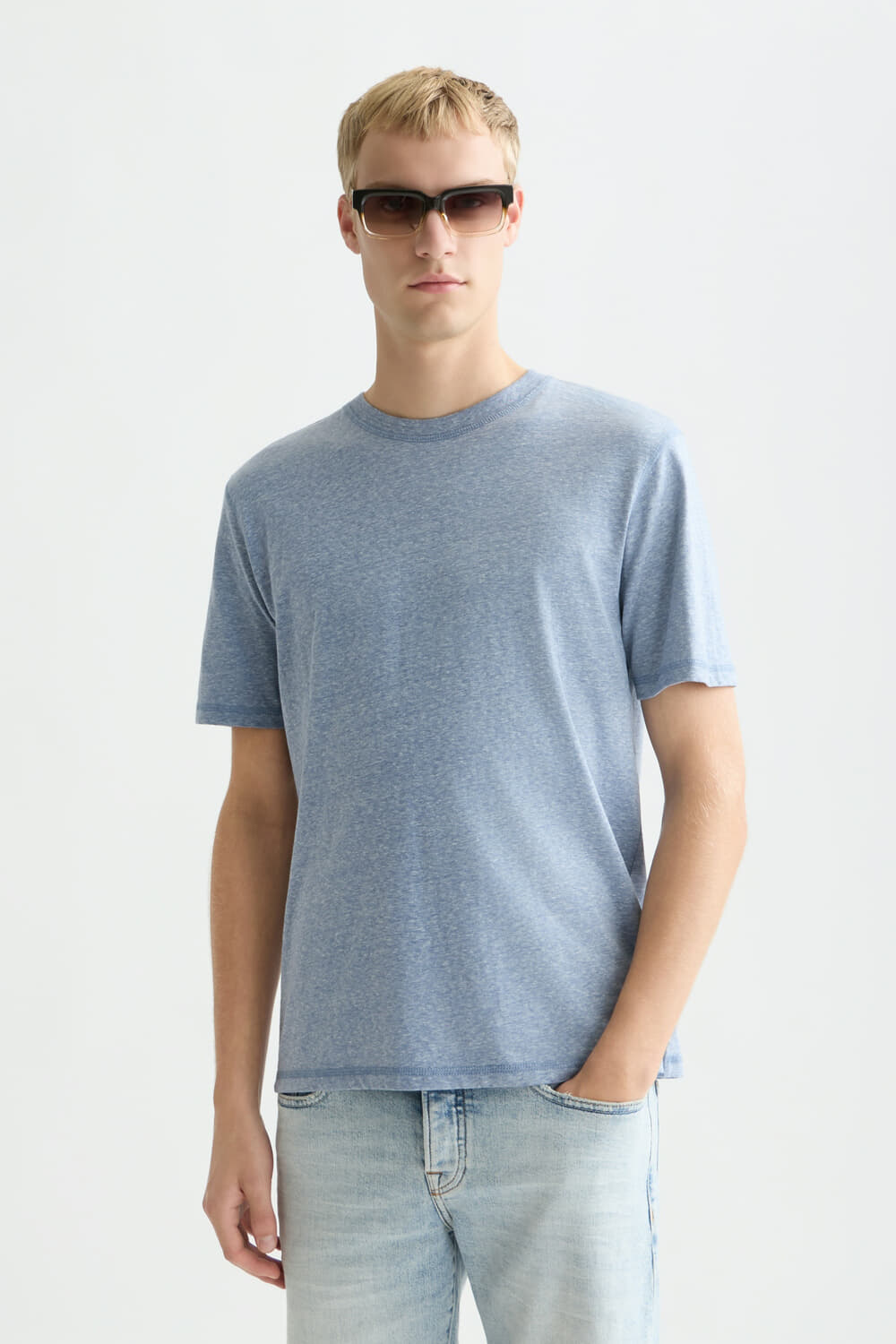 Scotch & Soda T-shirt Melange Regular fit Navy