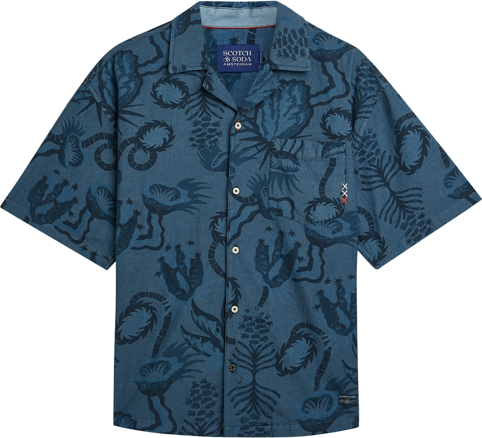 Scotch & Soda Overhemd  Indigo