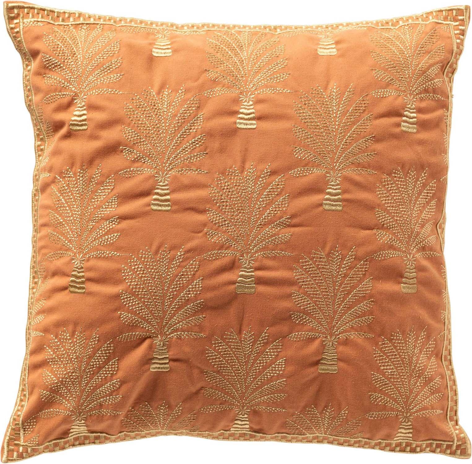 Dutch Decor Sierkussen Cycas 45x45 cm  Oranje