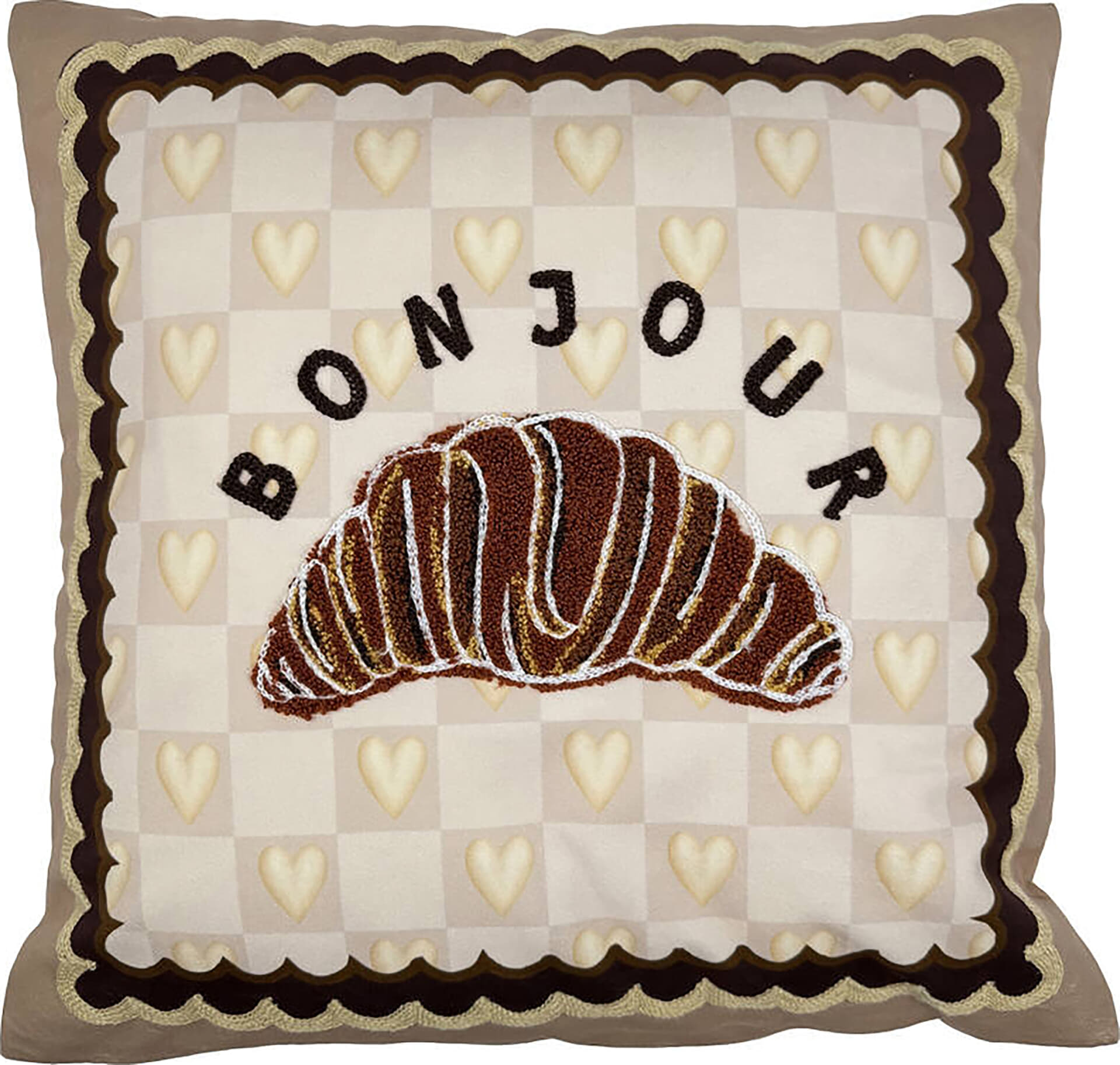 Bomont Collection Kussen Croissant Velvet 45x45cm Bruin