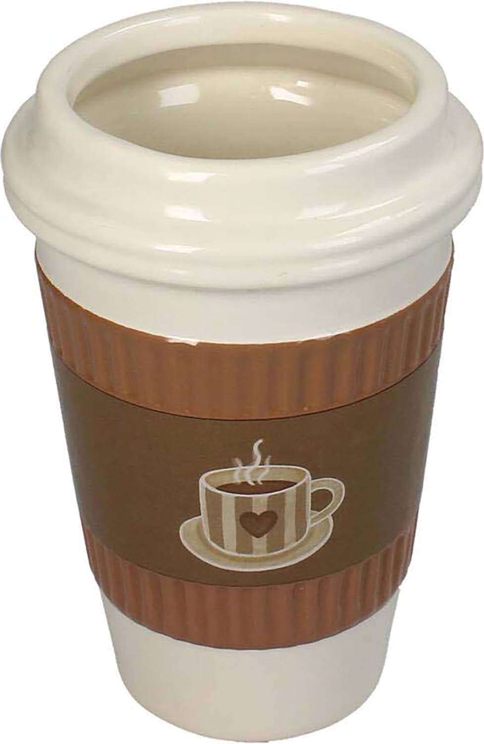 Bomont Collection Planter Coffee Cup Fine Earthenware Brown 11x11x16 Bruin
