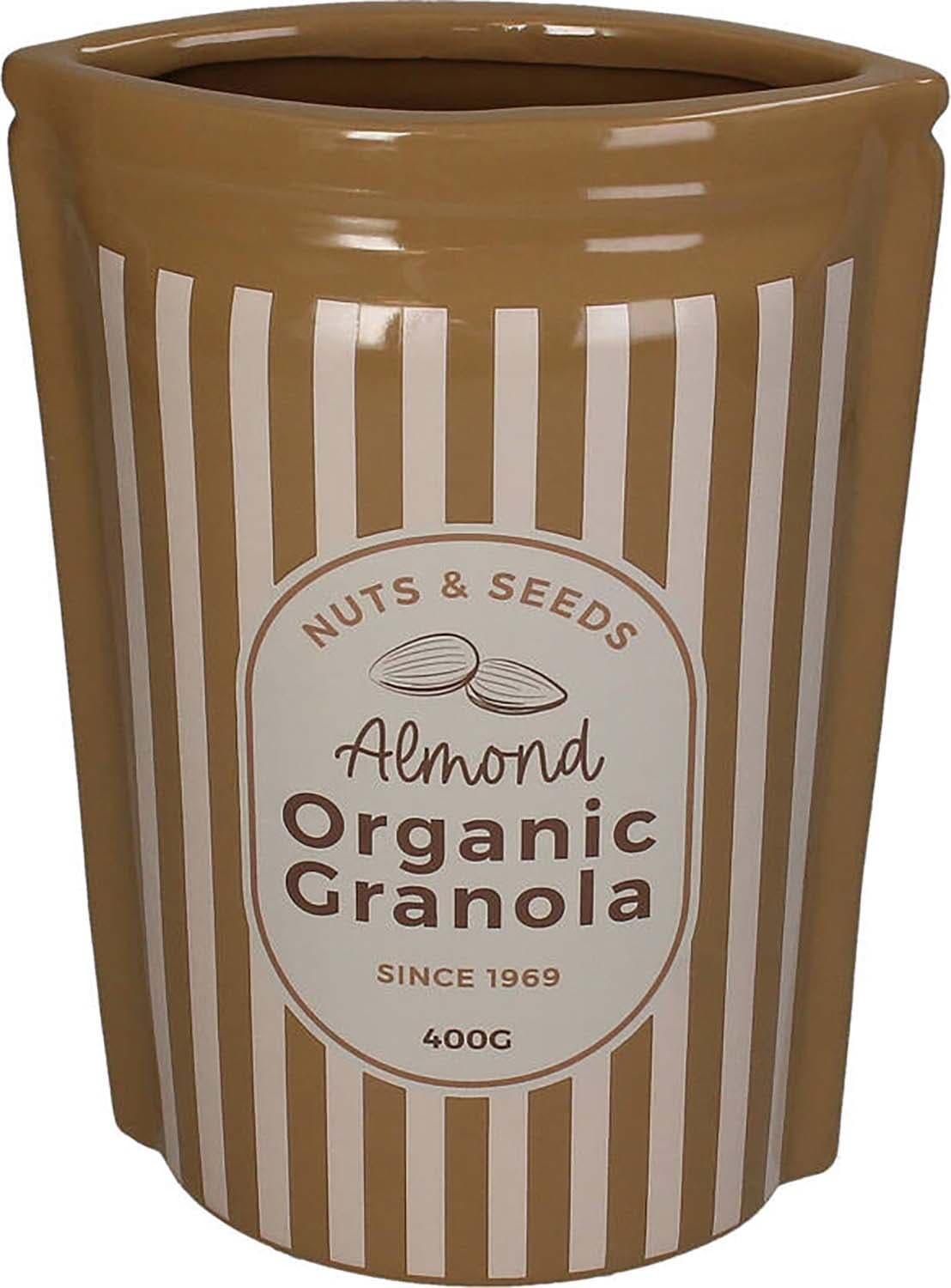 Bomont Collection Vaas Granola Amandel 16x9x22 cm Bruin