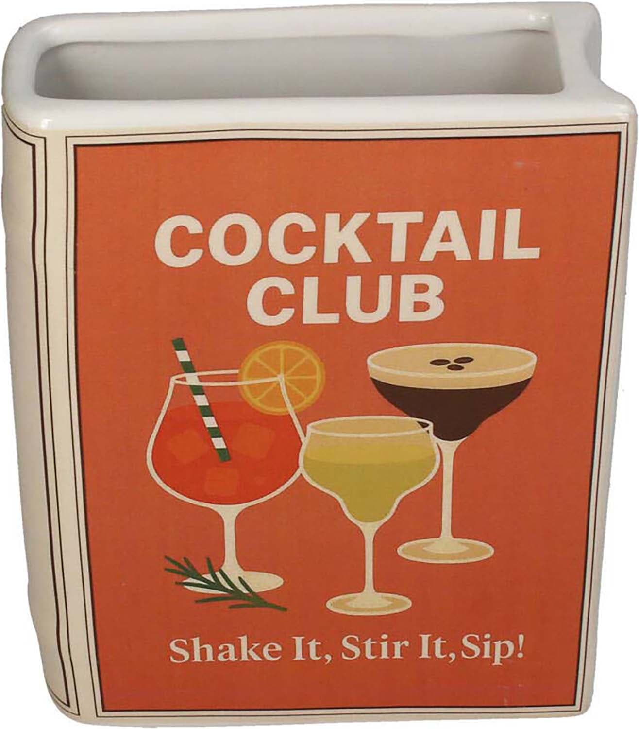 Bomont Collection Vaas Boek Cocktail Club 15x5.5x18cm Oranje
