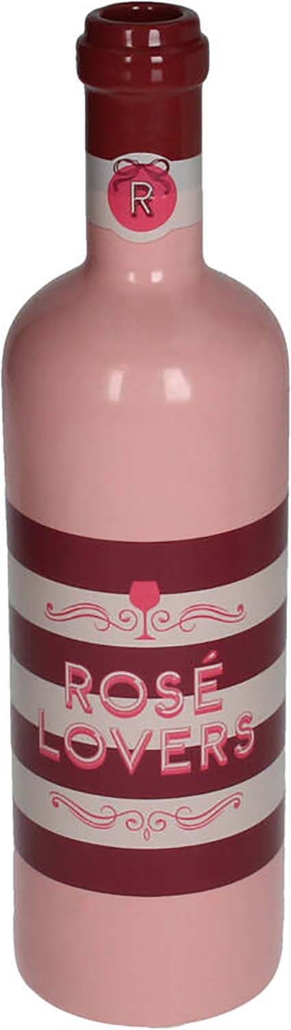 Bomont Collection Vaas Wine Bottle 8x8x29cm Roze