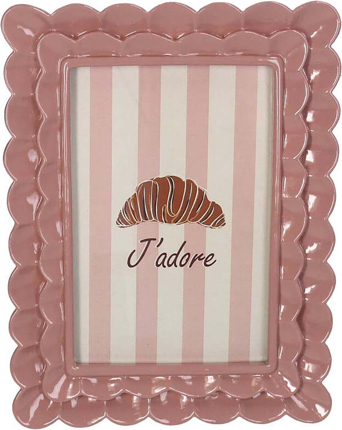 Bomont Collection Photo Frame Polyresin Pink 10x15cm Roze