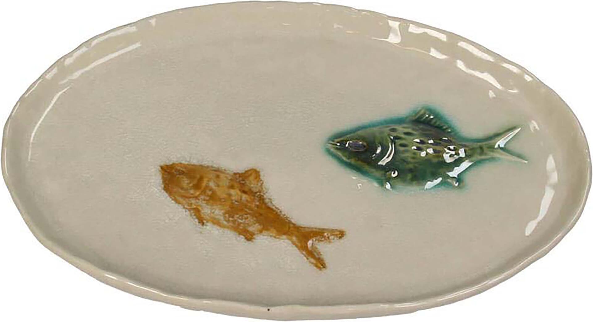 Bomont Collection Bord  Fish Ovaal 24.5x15.3x2cm Bruin