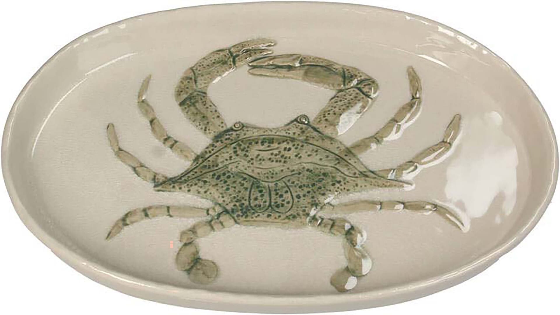 Bomont Collection Plate Crab 28.8x18x2.5 Cm Groen