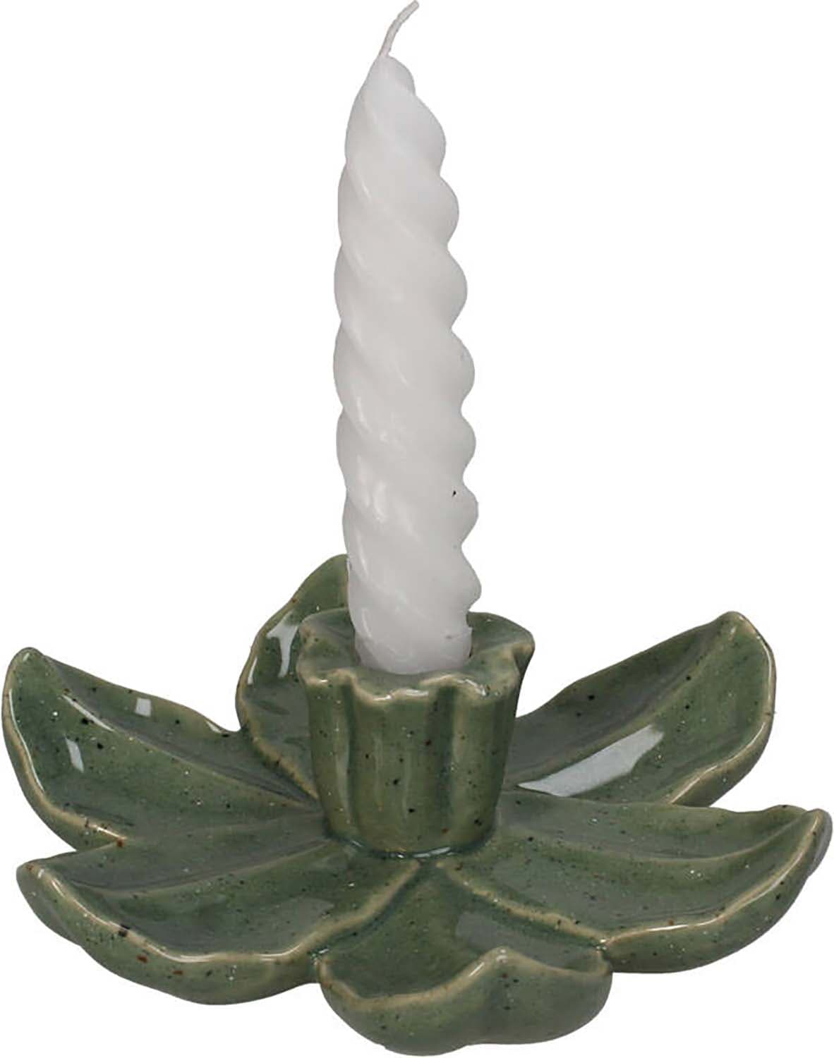 Bomont Collection Kandelaar Bloem 17x17x4.5cm Groen