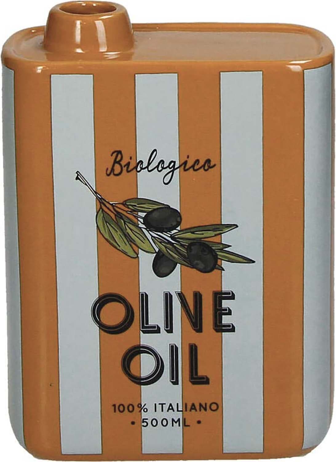 Bomont Collection Vaas Olive Oil Stripes 13x5.5x17 cm Multi