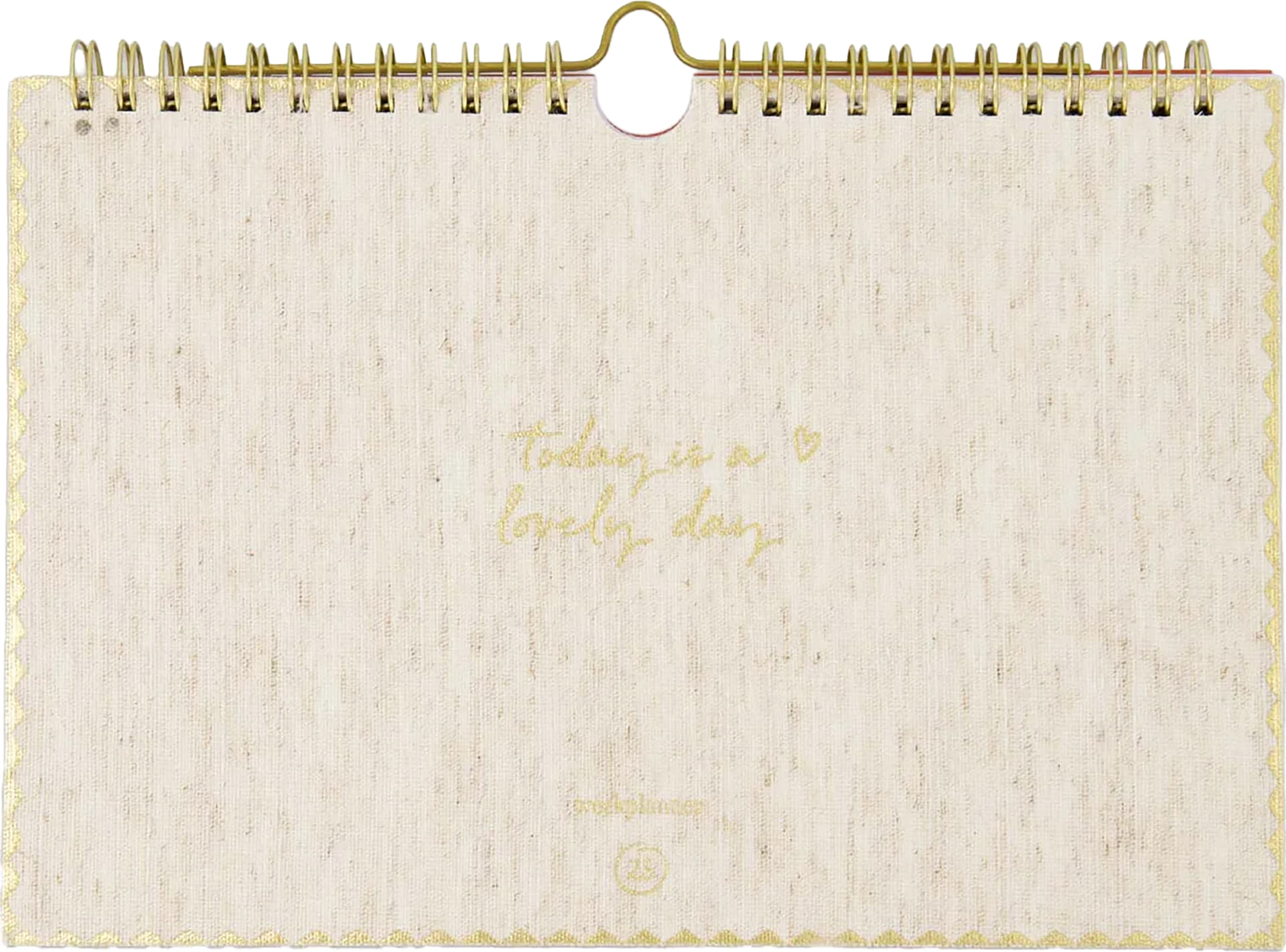 Zusss Weekplanner today is a lovely day hartje Beige